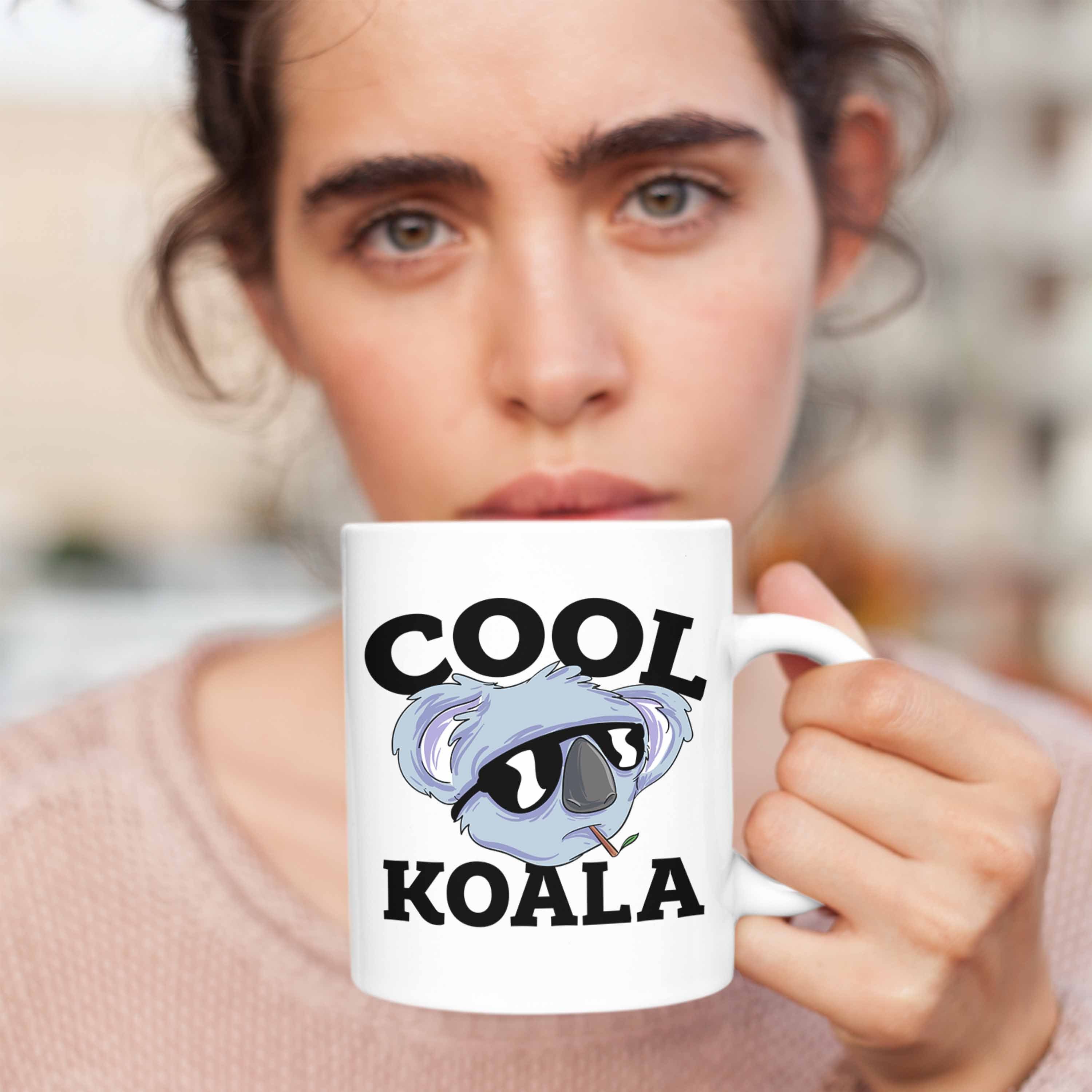 Geschenkidee Koala Tasse Tasse Koala-Liebhaber Koala-Aufdruck Trendation für Tasse Weiss