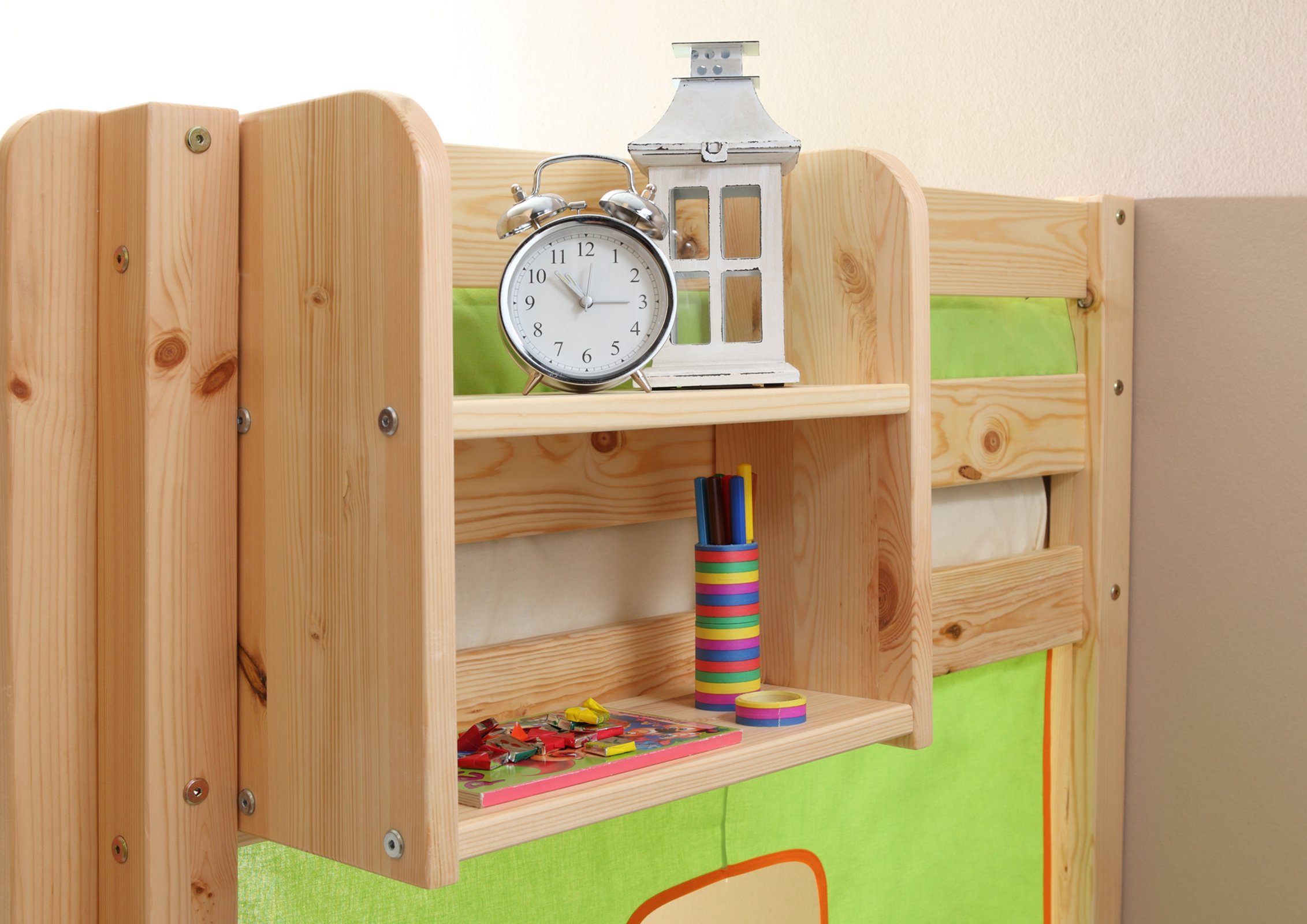 Ticaa Standregal Einhängeregal Hochbett Etagenbett Kiefer Natur, Einhängeha günstig online kaufen