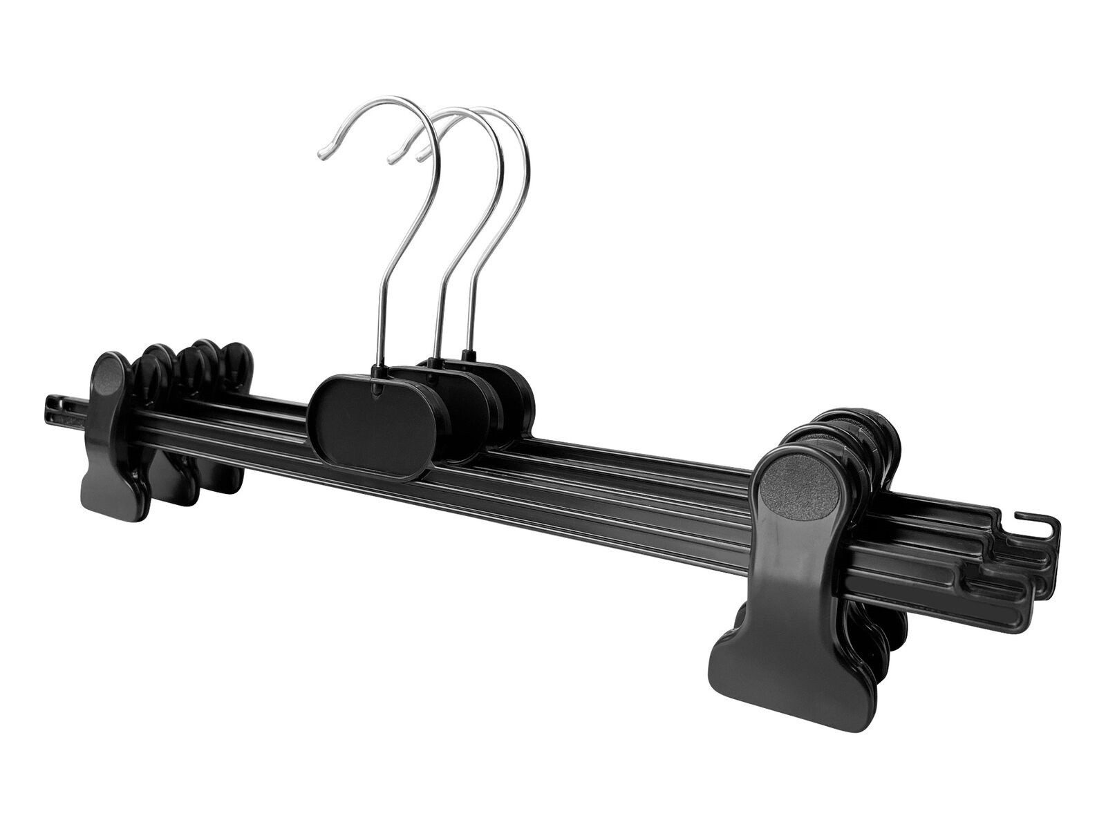 RSR Hangers Kleiderbügel RK 36 Hosenklemmbügel Hosenbügel Kunststoff Schwarz, (10-tlg)