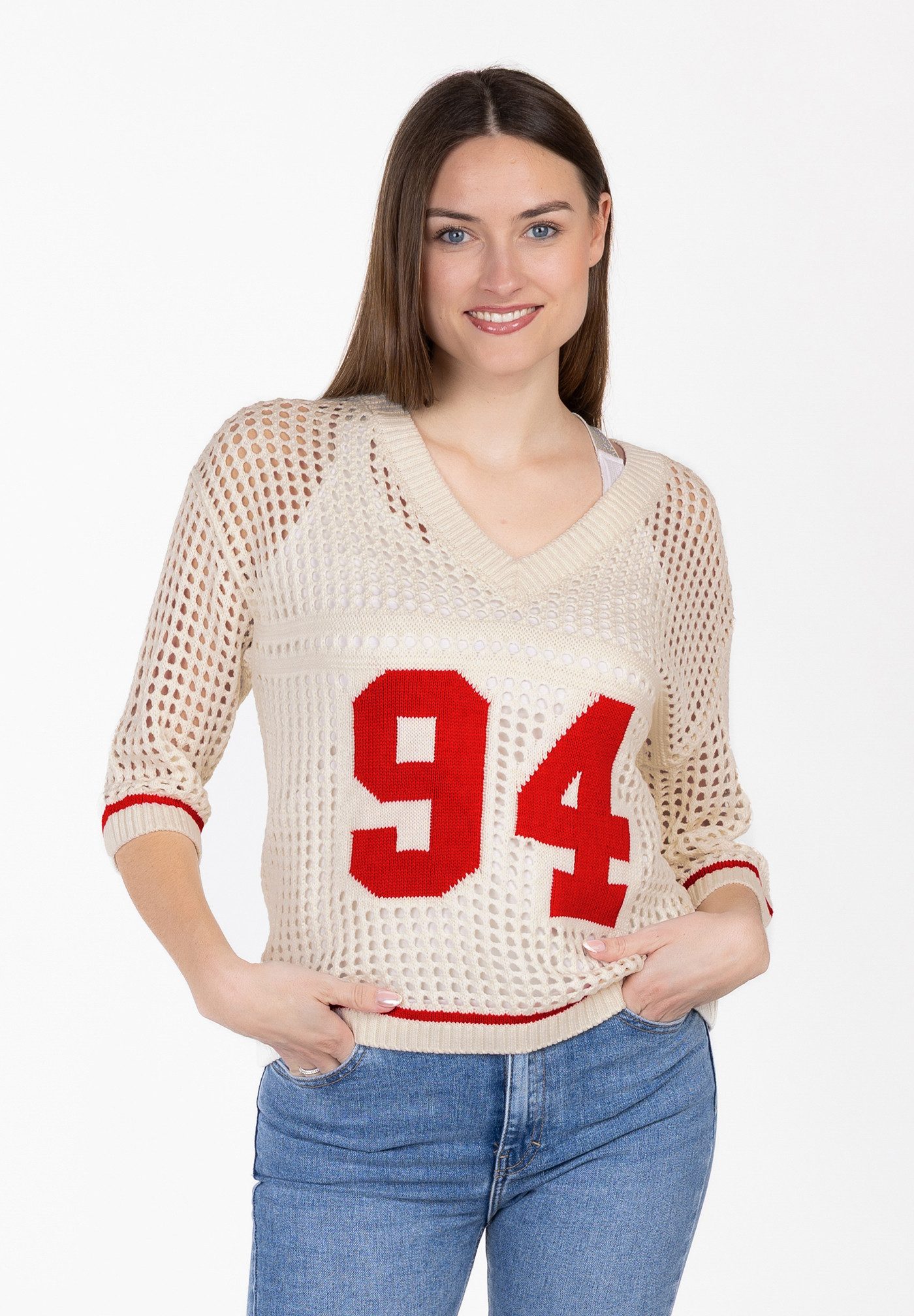 Key Largo Rundhalspullover WKN PIER v-neck (1-tlg)