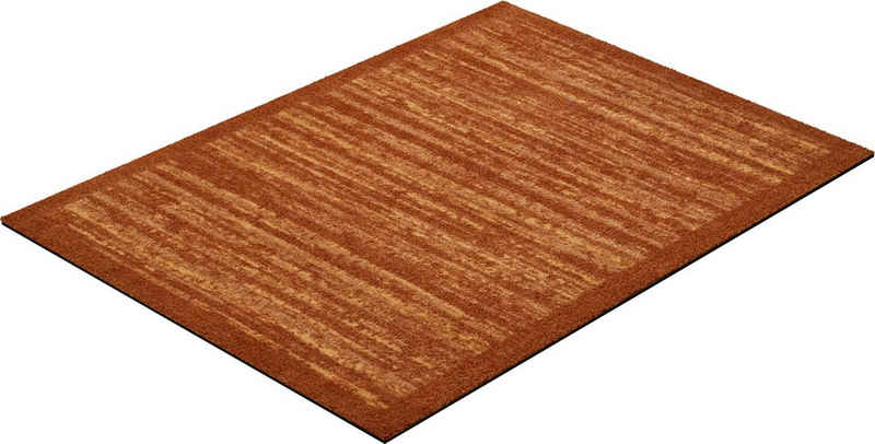 Fußmatte Hamada, Grund, rechteckig, Höhe: 8 mm, In- und Outdoor geeignet, Schmutzfangmatte mit Bordüre, waschbar, den