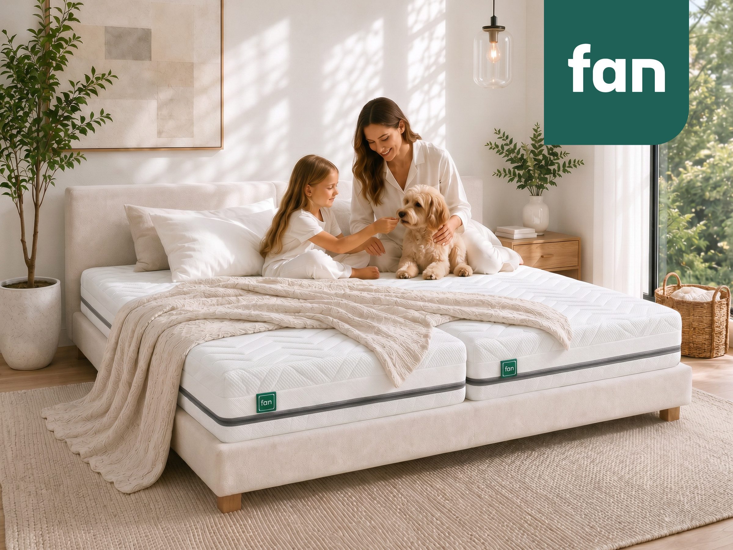 Taschenfederkernmatratze fan Flex Side Clima T, Matratze 90x200 cm, 140x200 cm & mehr, in H2/H3, fan, 24 cm hoch, Wendematratze mit Aero-System,1034 Federn (bei 100x 200 cm)