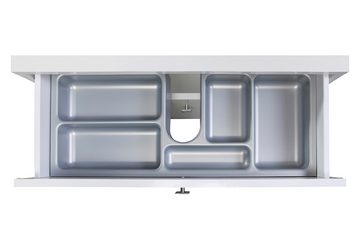 Schildmeyer Waschbeckenunterschrank »Bozen« Breite 65 cm, mit 2 Schubladen & Metallgriffen