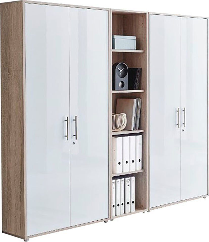 BMG Möbel Schrank-Set Tabor, 3-St) (Set, Eiche Weiß Matt Sonoma