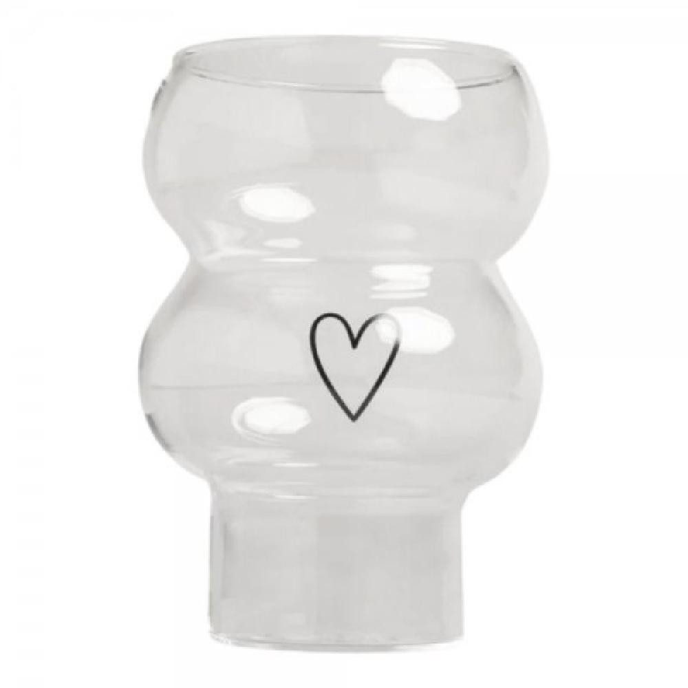 Eulenschnitt Longdrinkglas Glas Double Bubble Herz