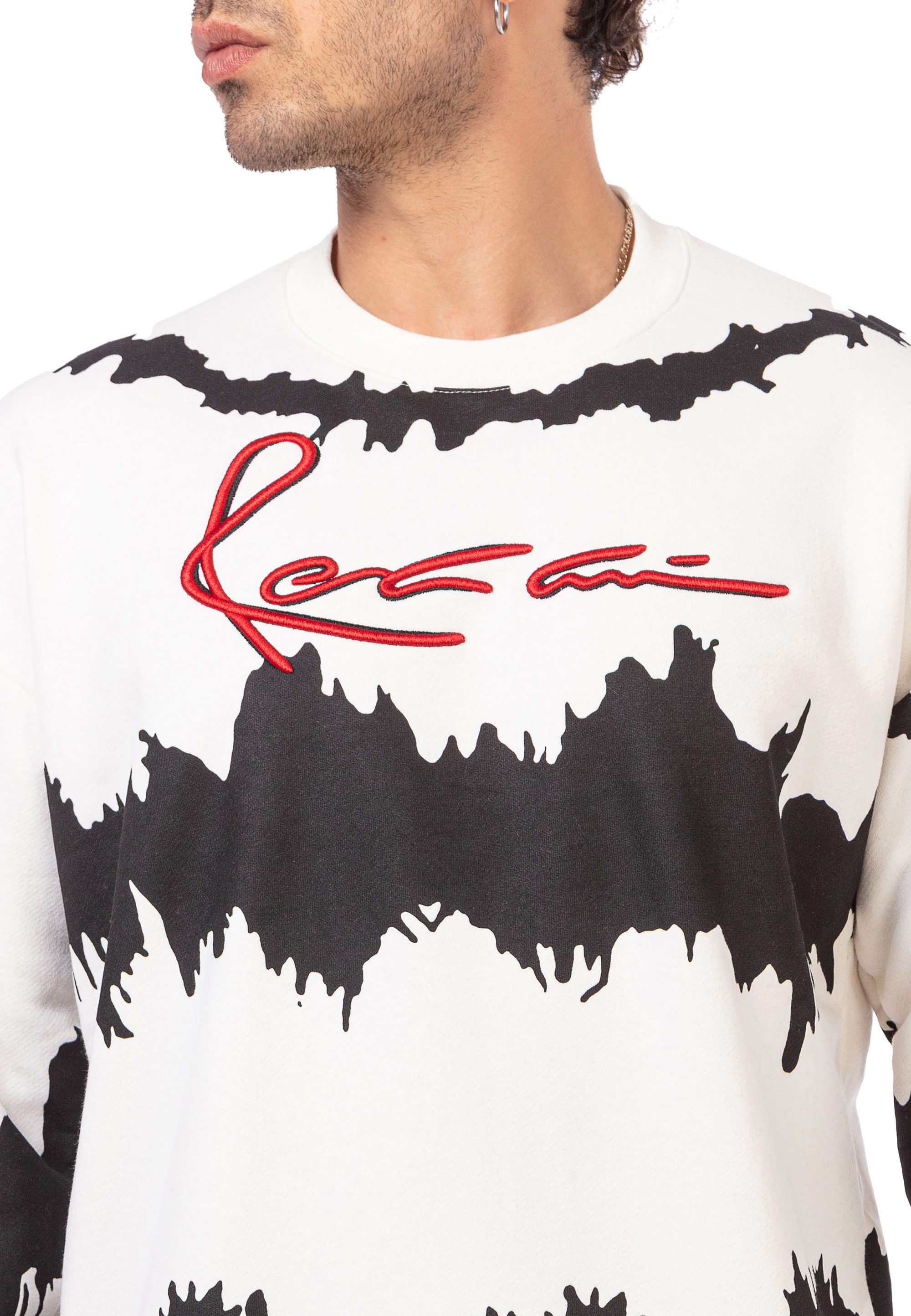 RedBridge Sweatshirt mit auffälligem Muster Streetwear Pullover günstig online kaufen