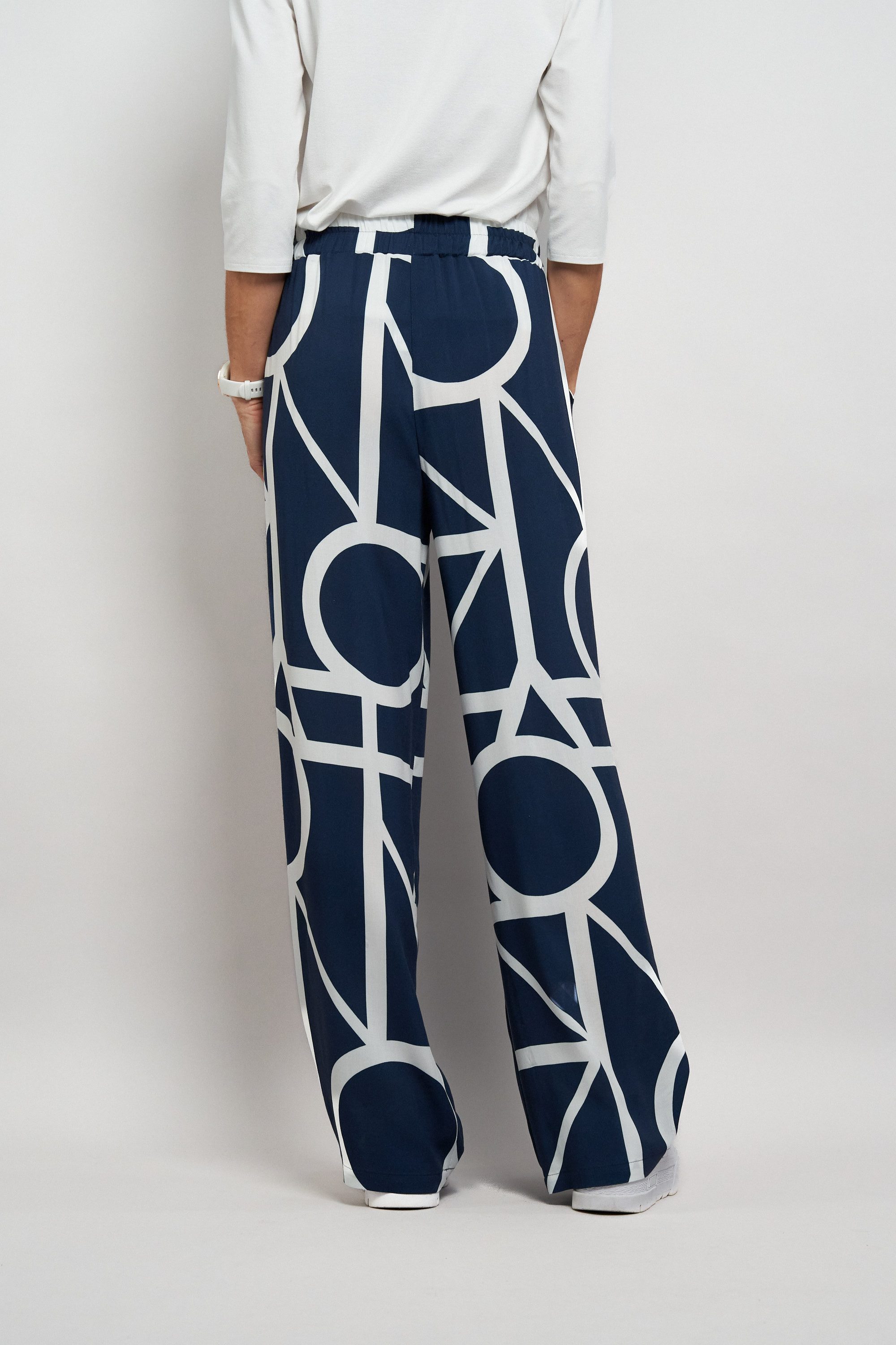 Seidel Moden Stoffhose Otto exclusiv mit grafischem Muster und weitem Schnitt - MADE IN GERMANY