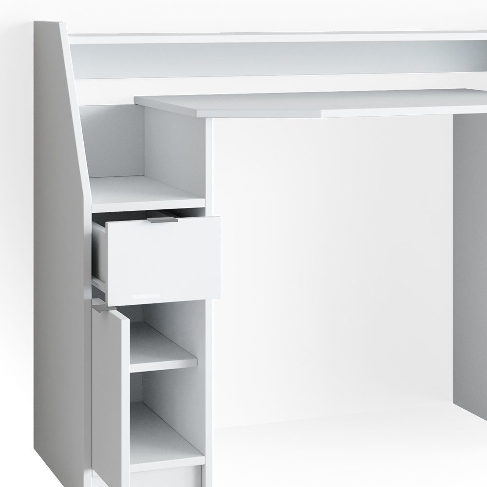 Schreibtisch Weiß Arbeitstisch Computertisch weiß Vicco PC-Tisch JOEL | weiß Weiß |