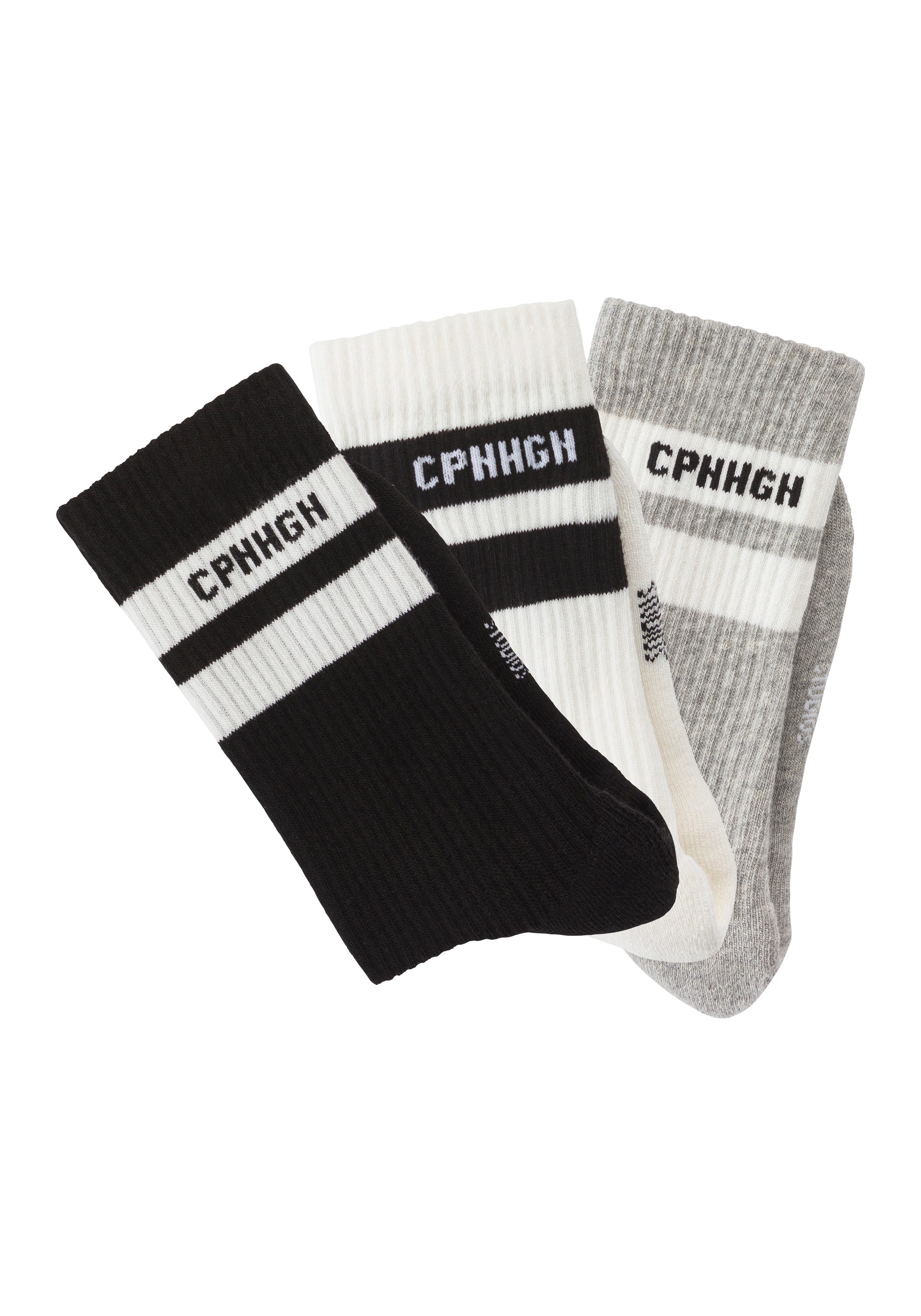 Copenhagen Studios Tennissocken (Packung, 3-Paar) mit Streifendesign und Vo günstig online kaufen