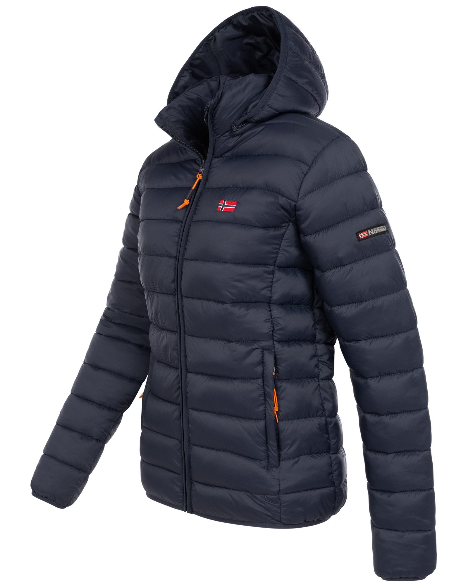Geographical Norway Steppjacke Damen Herbst Jacke Steppjacke Outdoor leicht Kapuze Übergangsjacke