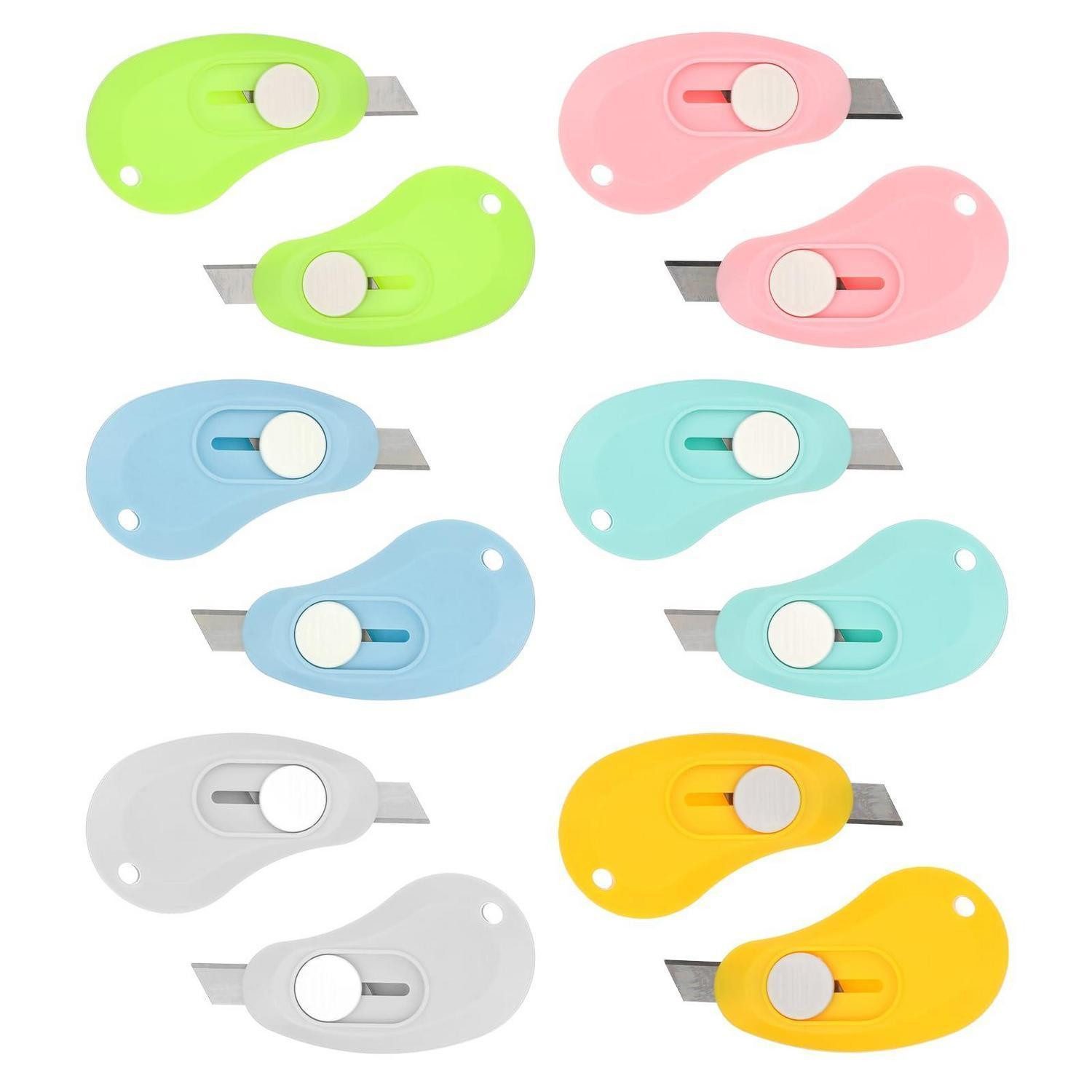 LuxusKollektion Cuttermesser Mini Cuttermesser Set 12er Klein Einziehbar