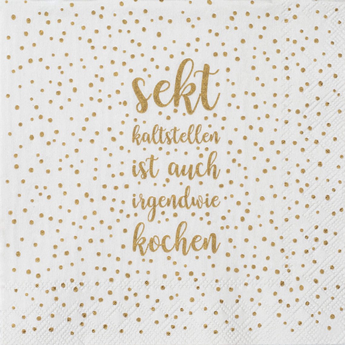 Räder Design Papierserviette Cocktailservietten 25x25 cm " Sekt kaltstellen ist auch irgendwie koch