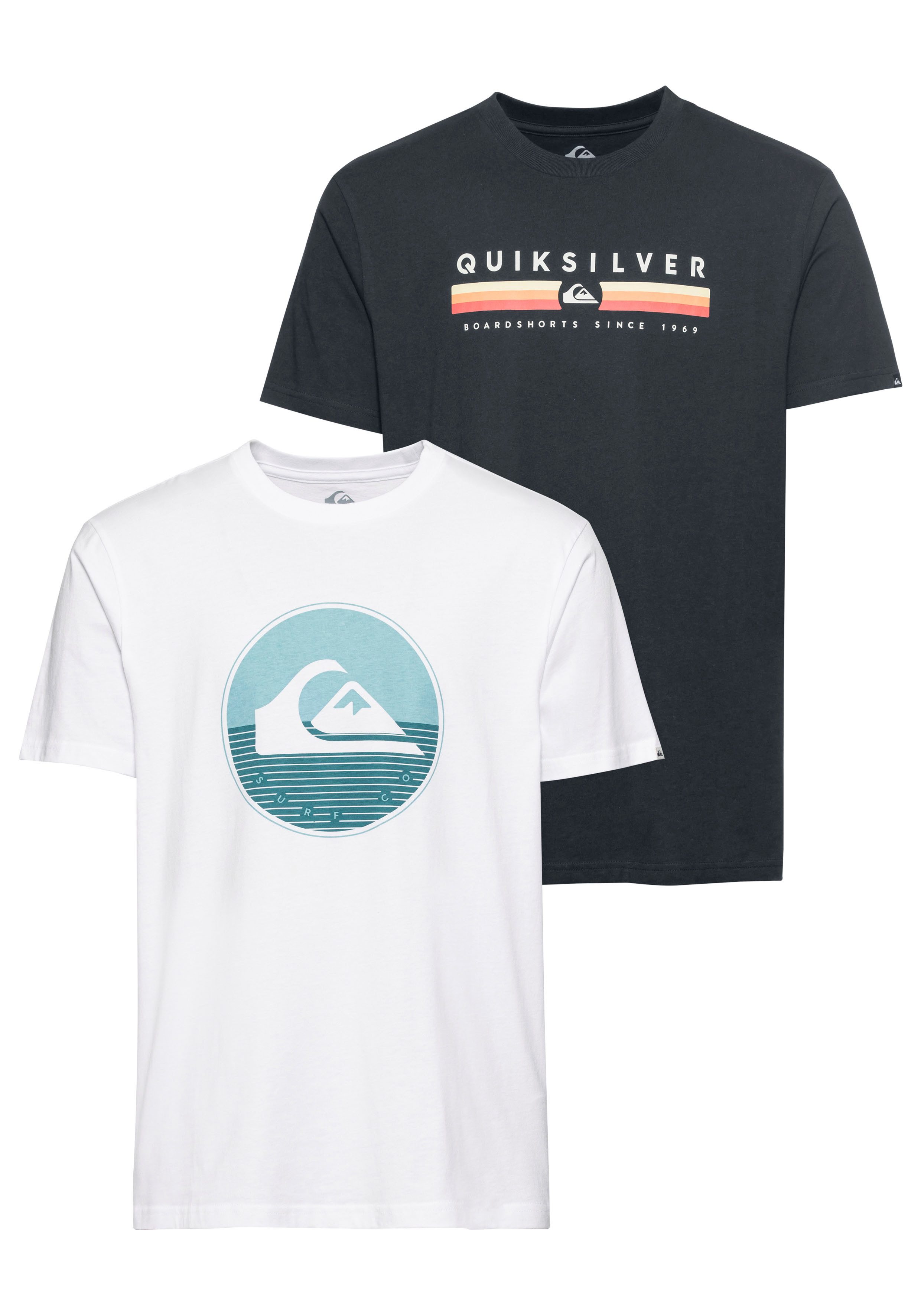 Quiksilver T-Shirt 2-tlg., 2er-Pack) (Packung,