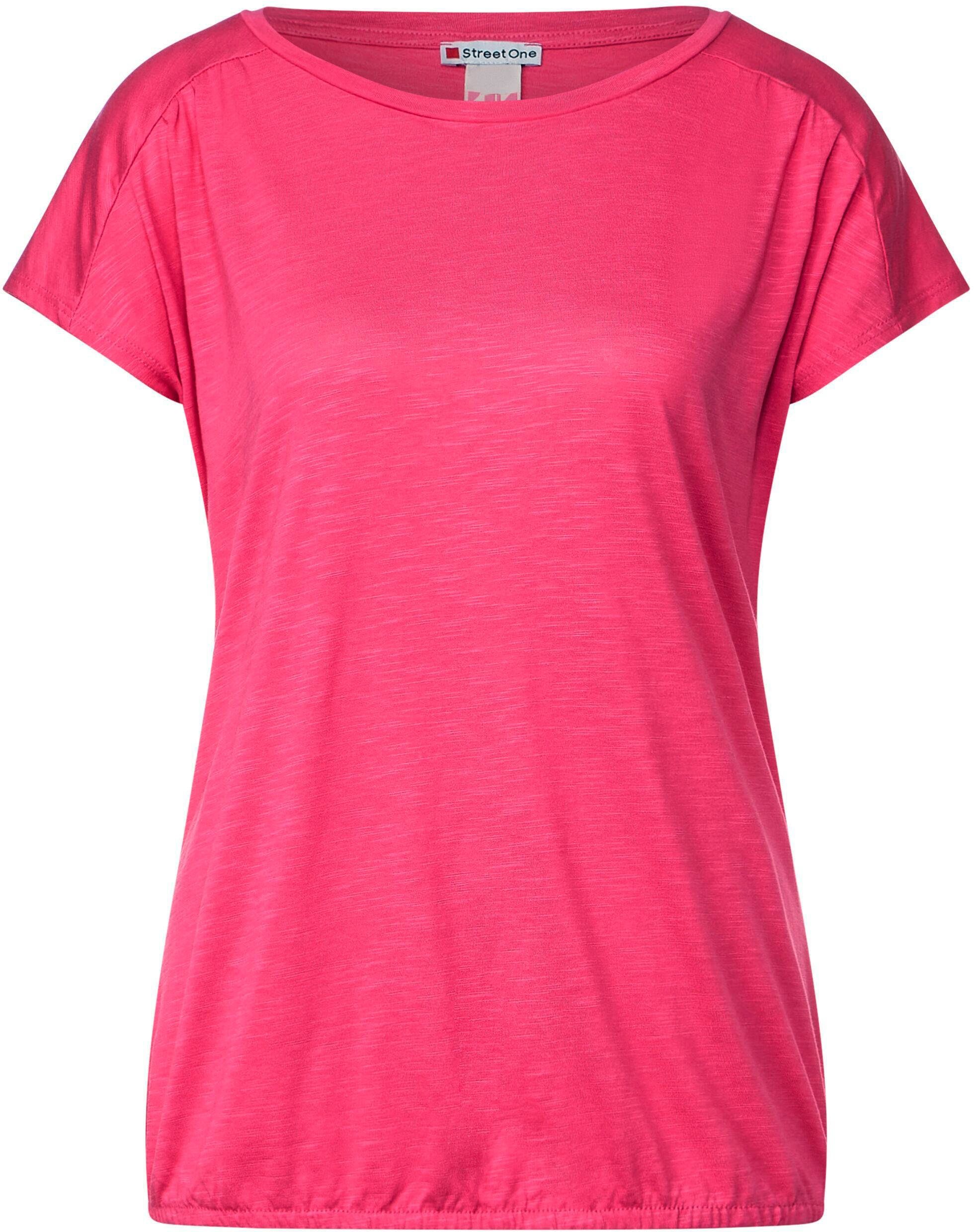 Saum ONE STREET berry Sitz für T-Shirt mit rose elastischem perfekten