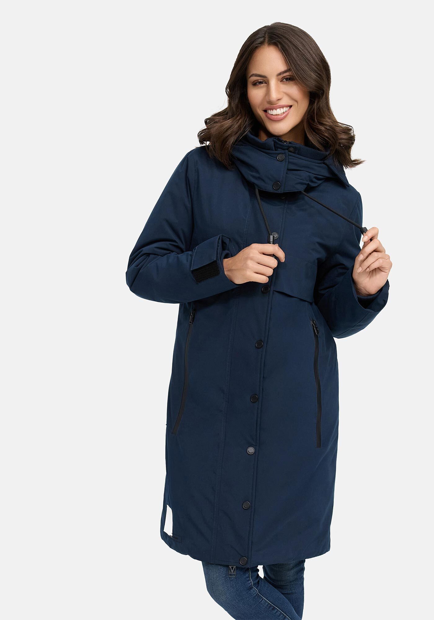 Marikoo Winterjacke Anoukaa langer Parka mit abnehmbarer Kapuze – Bild 3 von 5