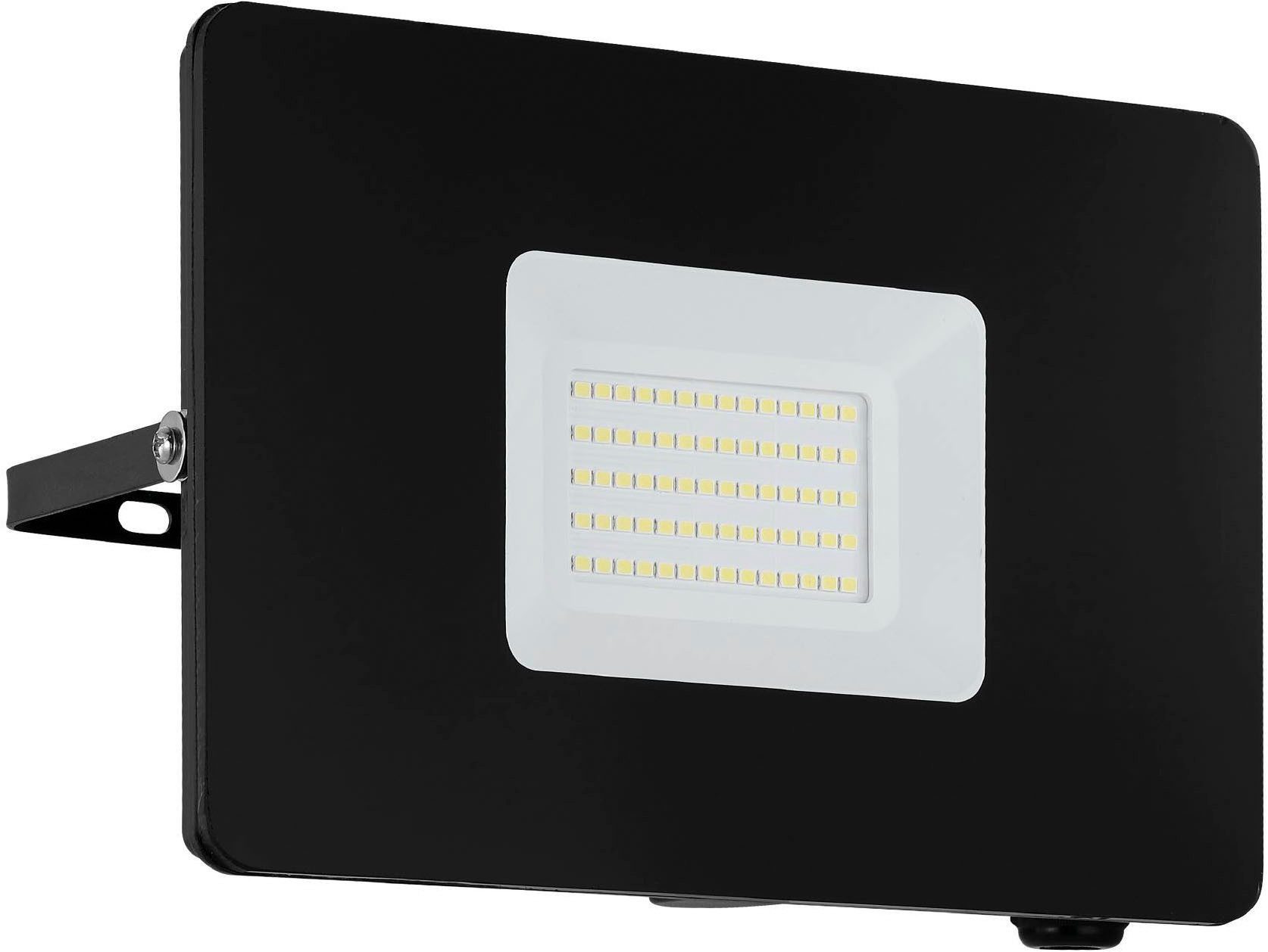 EGLO Wandleuchte Faedo 3, Außen-Strahler, Außenleuchte, Wandstrahler, IP65, Lampe, LED fest integriert, Kaltweiß, Wand-/Deckenleuchte - L20,5 x H14,5 x AL3 cm - schwarz - 53W inkl.