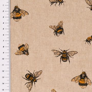 SCHÖNER LEBEN. Dekokissen SCHÖNER LEBEN. Kissenhülle Bee Buzzing Bienen Hummeln natur gelb