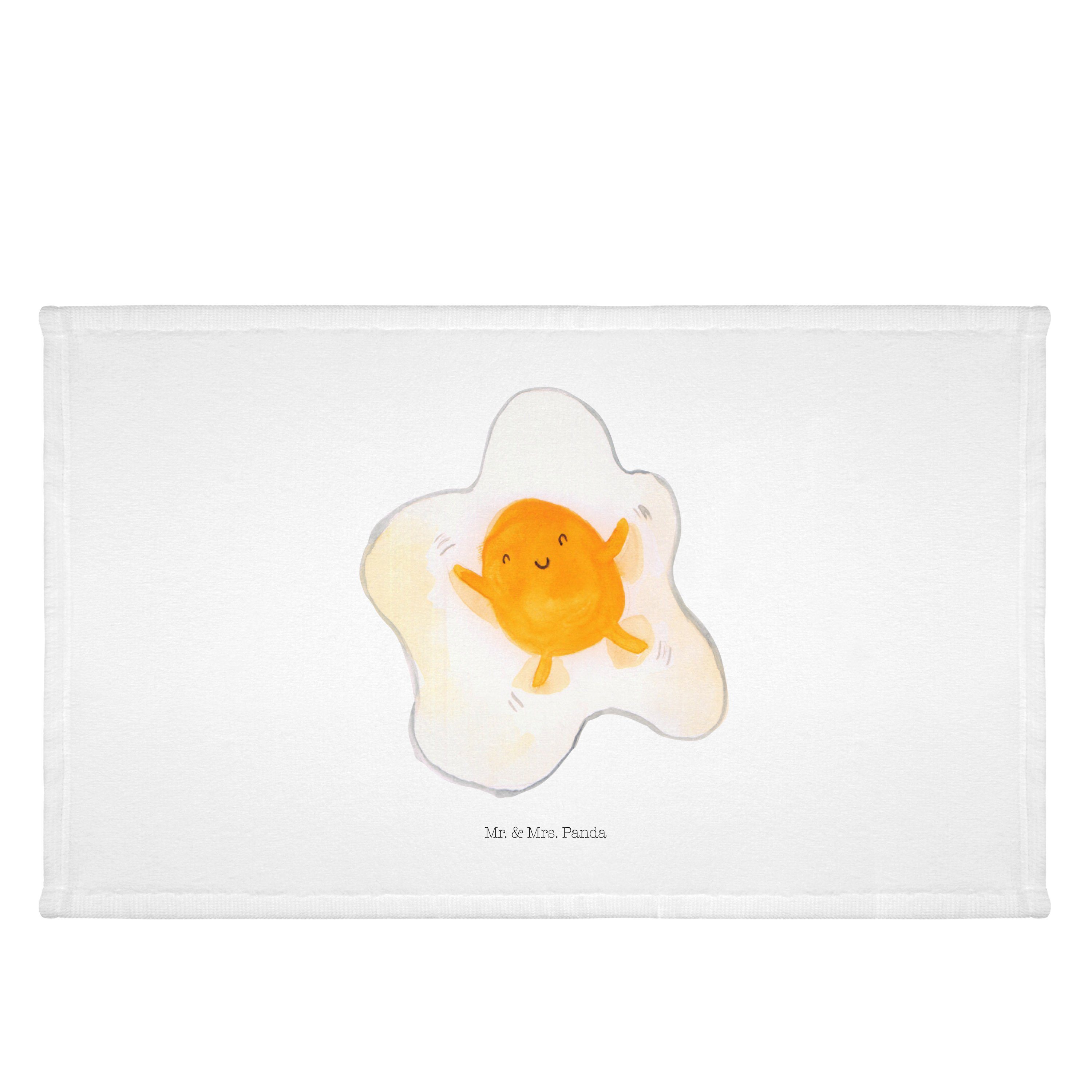 Handtuch Spiegelei Ei - Weiß - Geschenk, Tag, Glücklich, Tiere, Tiermotive, Gu