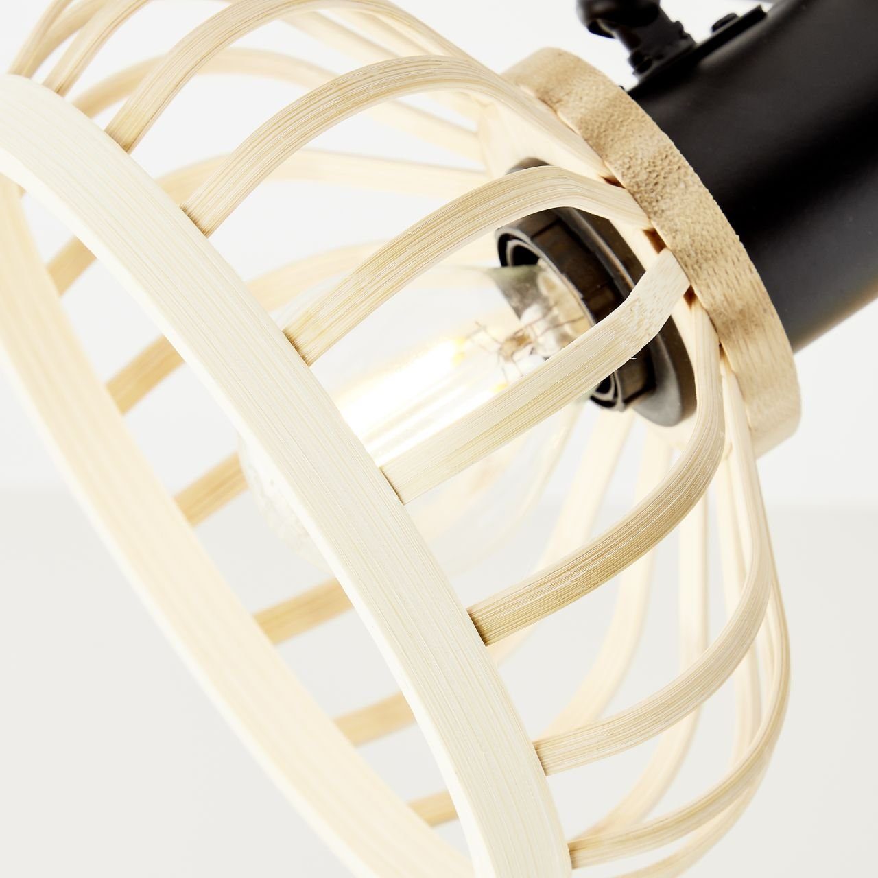 Brilliant Deckenstrahler Norah, ohne Leuchtmittel, 4 flammig, Bambus, schwenkbar -Nature Style- 91cm Breite - E14 Fassung