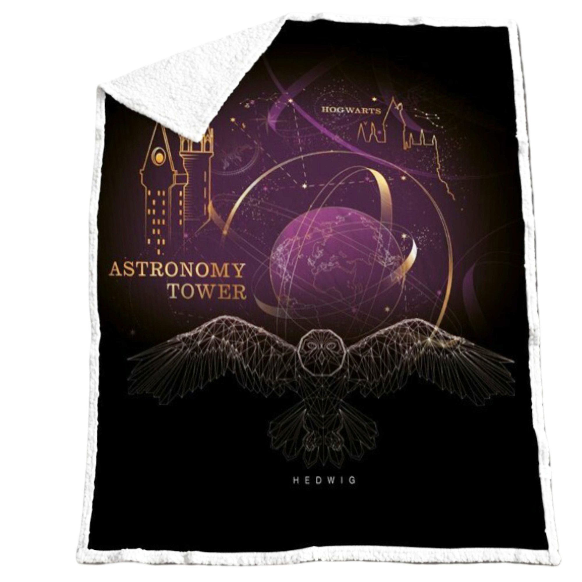 Wohndecke Harry Potter Hogwarts Coral Decke warme Kuscheldecke 130x170 cm, Harry Potter