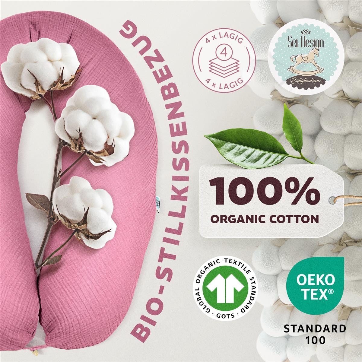 SEI Design Stillkissenbezüge Bezüg für Stillkissen Lagerungskissen Seitensc günstig online kaufen