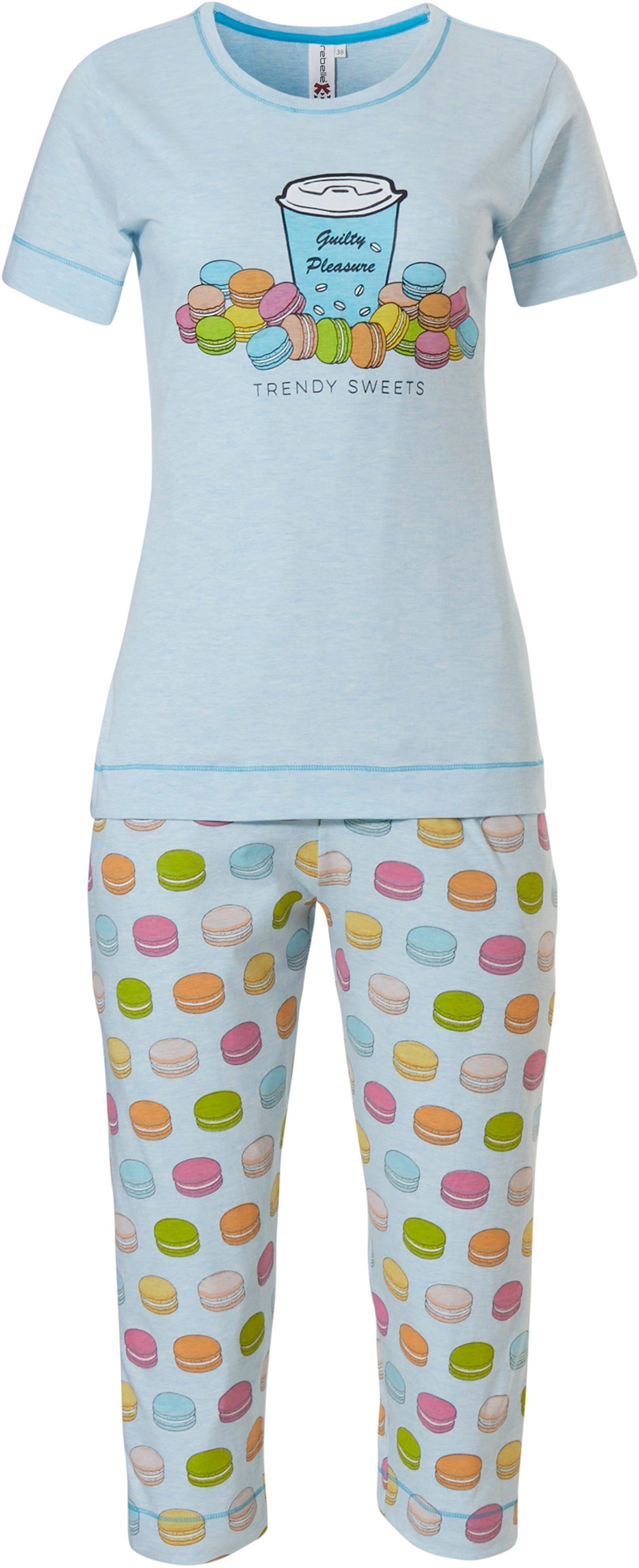 Rebelle Pyjama Damen Schlafanzug (2 tlg) Modisches Design | Pyjama-Sets