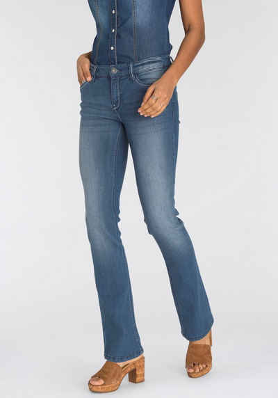 Arizona Bootcut-Jeans mit Kontrastnähten Mid Waist