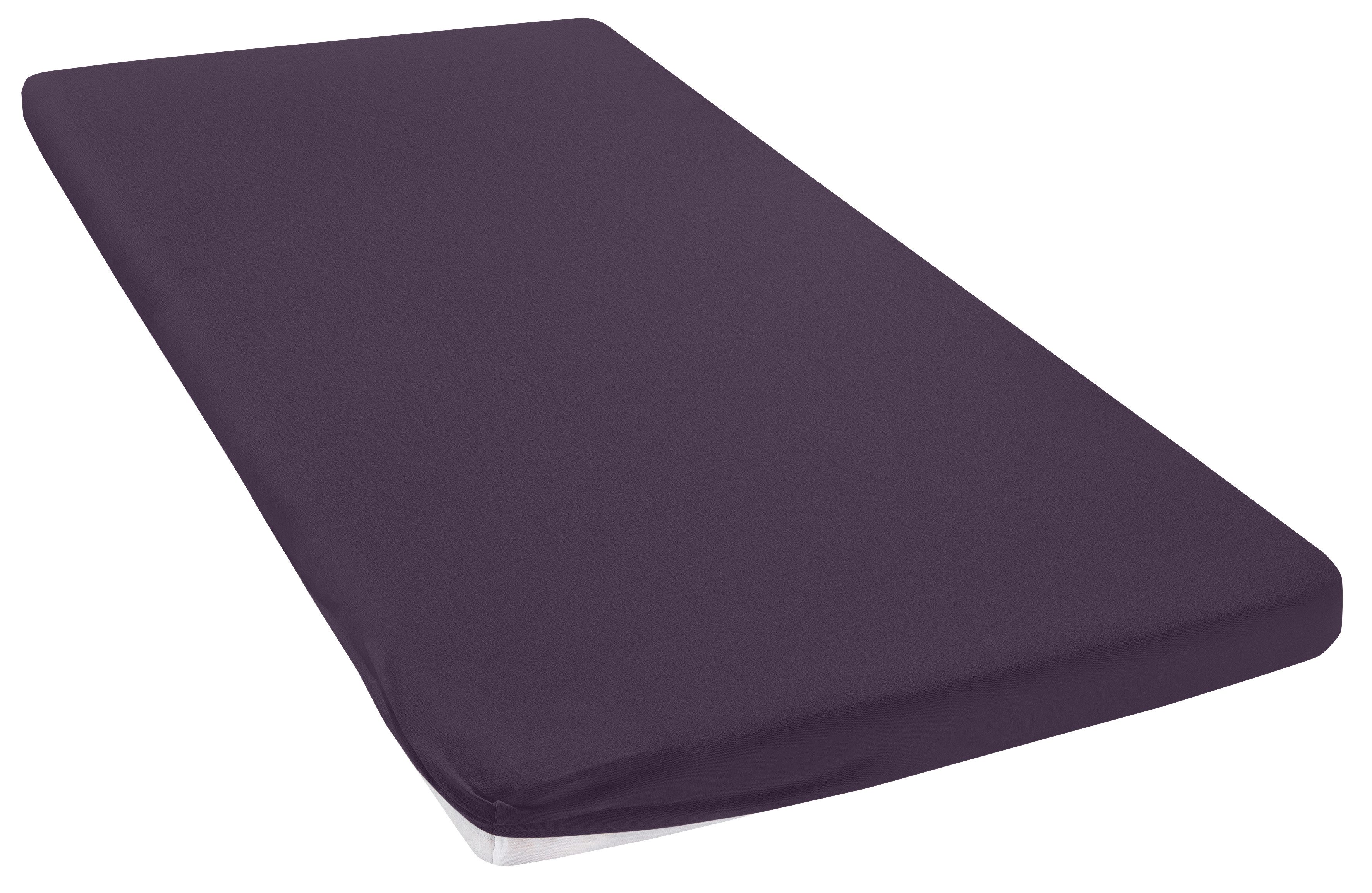 OTTO home Spannbettlaken Topper Basic, in Gr. 90x200, 140x200 oder 180x200 cm, Baumwoll-Jersey, Gummizug: rundum, (1 Stück), Baumwolle, Matratzen bis 8 cm Höhe, Bettlaken, Spannbetttuch, Laken