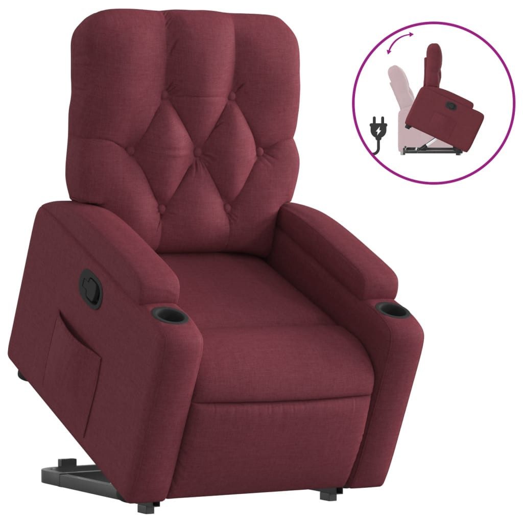 vidaXL Sessel Relaxsessel mit Aufstehhilfe Weinrot günstig online kaufen