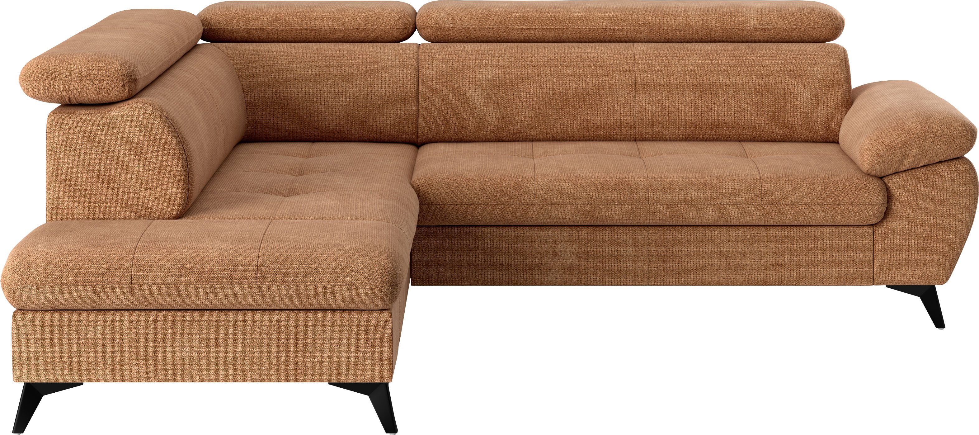 COTTA Ecksofa Hudson L-Form, mit Kopfteilverstellung, günstig online kaufen