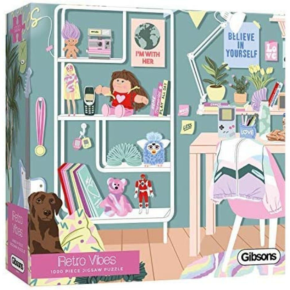 GIBSONS Puzzle Puzzle Retro Vibration 1000 Teile, Puzzleteile