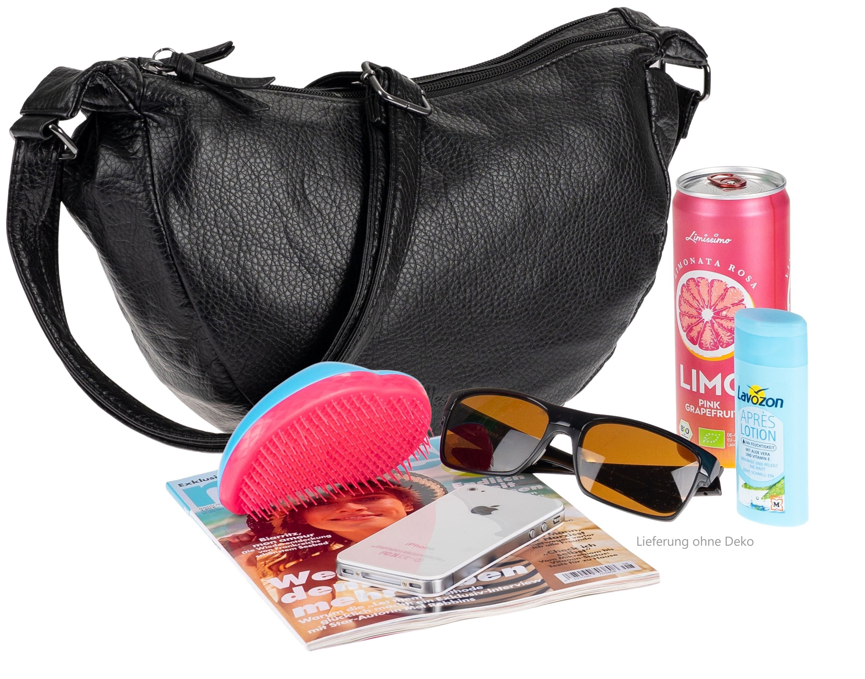 Alessandro Salvatore Handtasche Damen Schultertasche Halbmond Form Umhängetasche – Bild 4 von 5