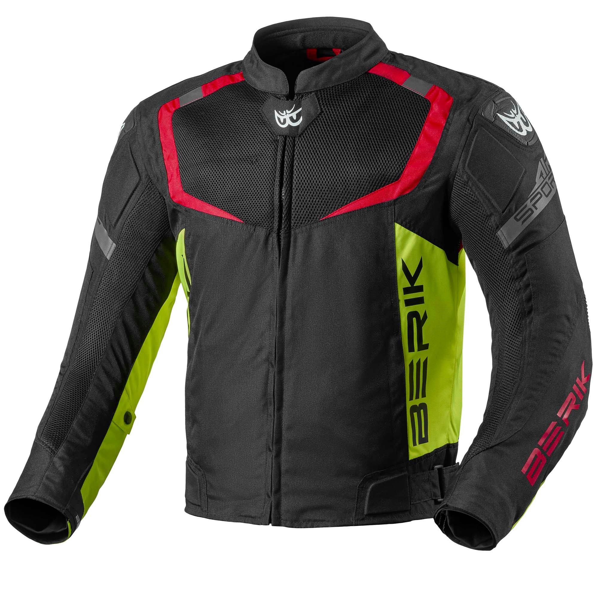 Berik Motorradjacke X-Speed 2 Motorrad Textiljacke Verbindungsreißverschluss,Ellenbogenprotektoren enthalten,herausn