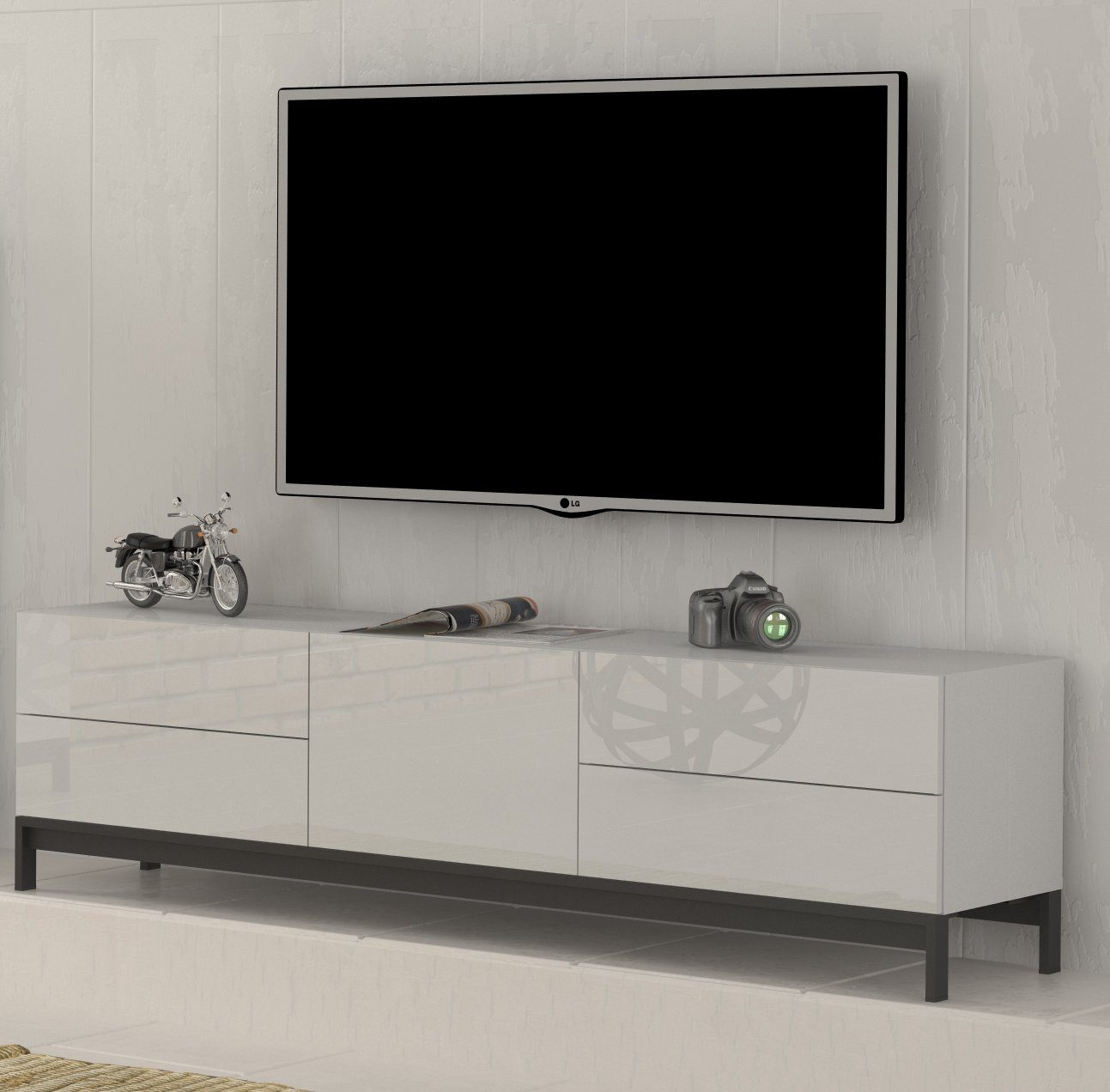 möbelando TV-Board Mercogliano, 170 x 47.7 x 40 cm (B/H/T)