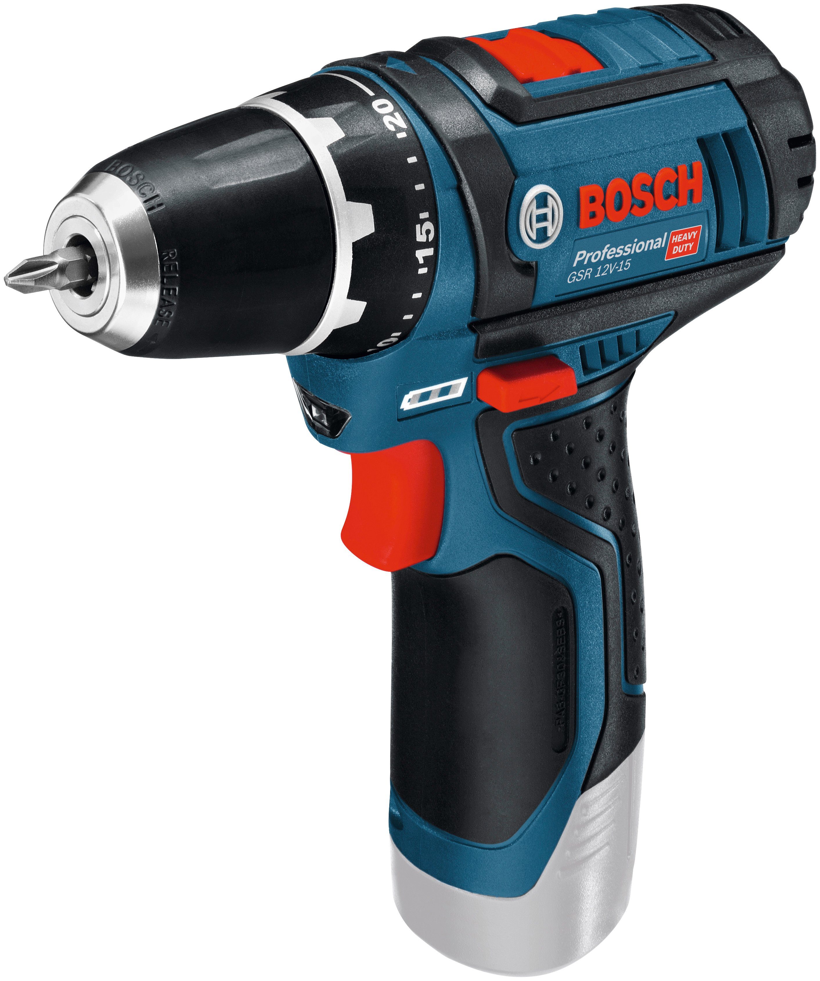 Bosch Professional Akku-Bohrschrauber GSR 12V-15-LI, max. 1300 U/min, ohne Akku, ohne Ladegerät