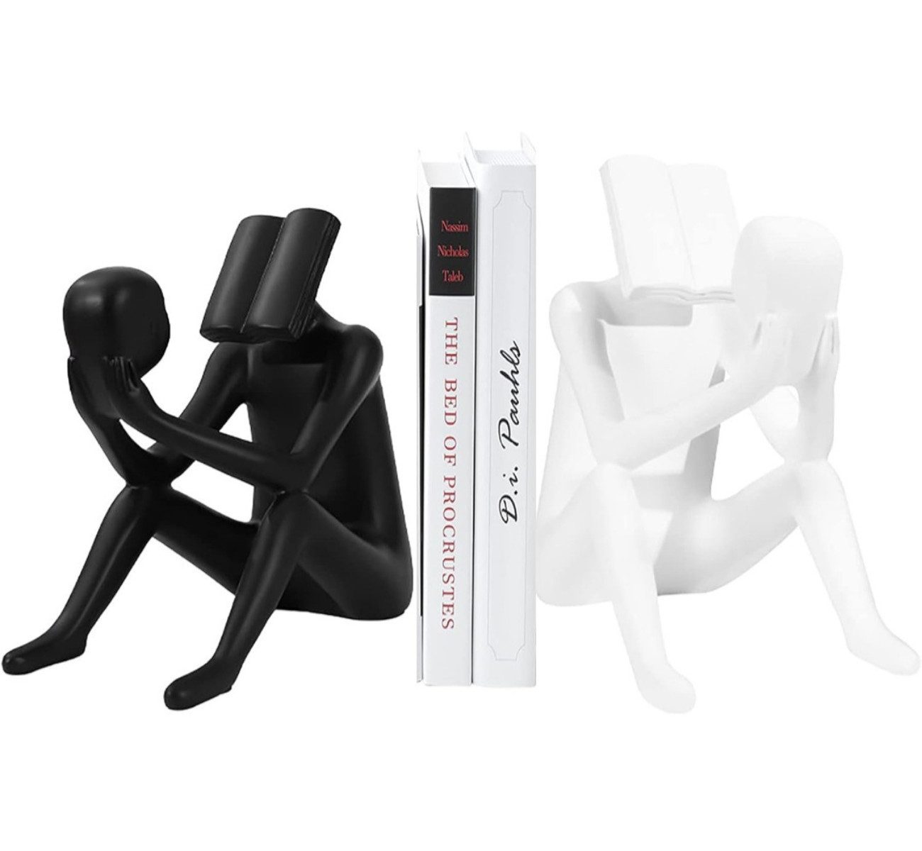 Quality Elegance Dekofigur Skandinavische Dekofiguren "Lesende Personen“ aus Resin (Set, 2 St., 2tlg)