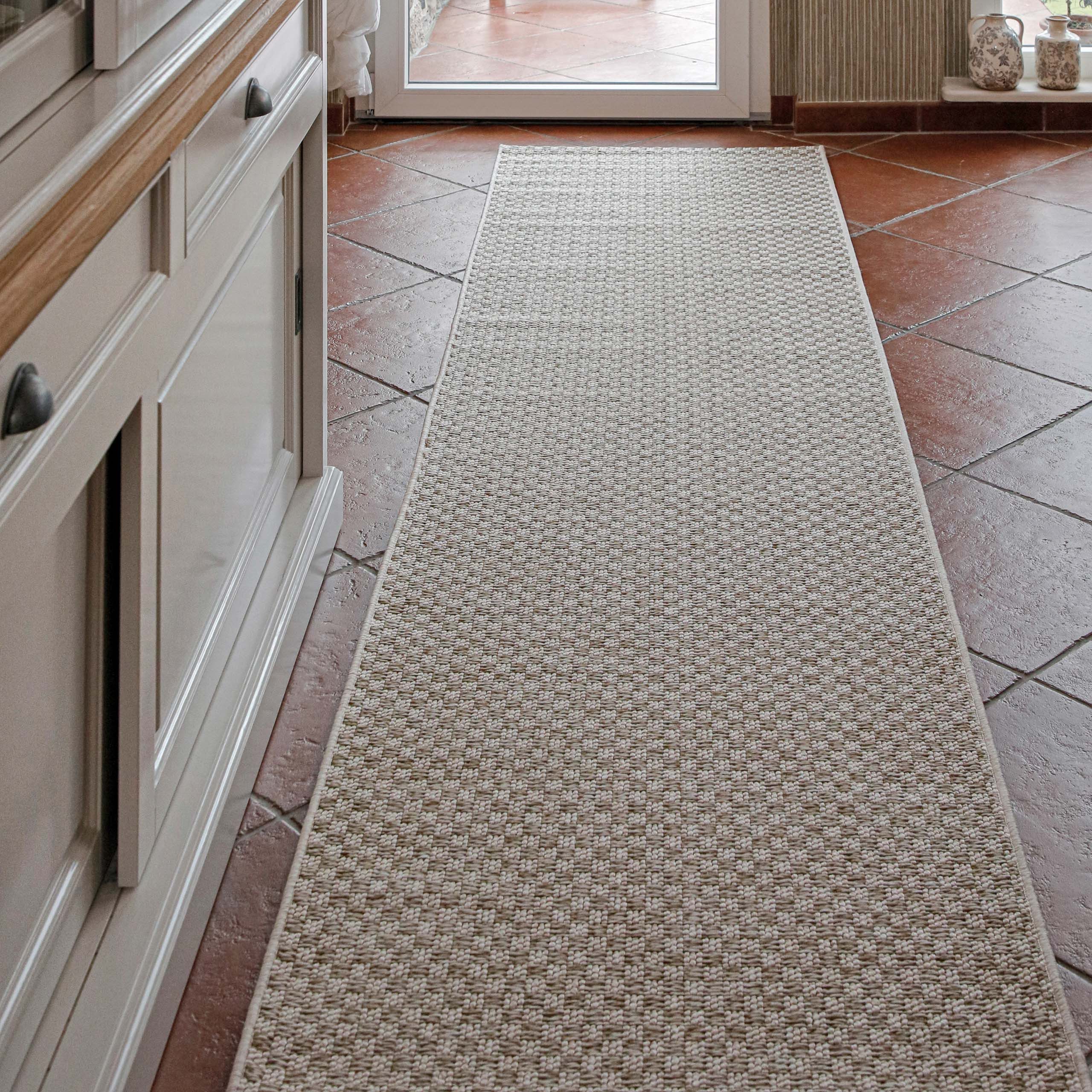 Wecon home Läufer Miami South Beach, rechteckig, Höhe: 5 mm, In- & Outdoor Teppich, wetterfest, kariert, Balkon, pflegeleicht