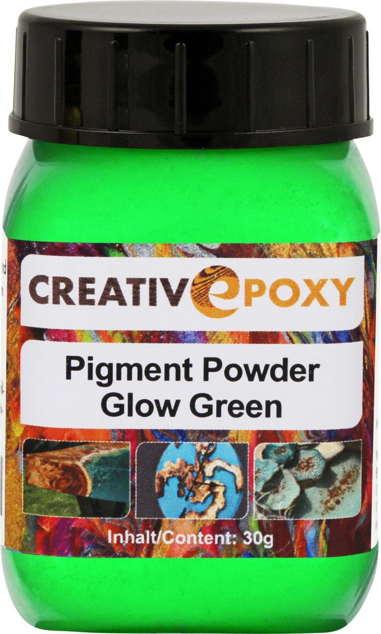 Boldt Bastelnaturmaterial Pigment Pulver Glow Green 30 g Blacklight, Neon