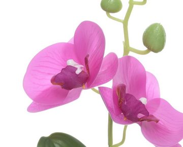 Künstliche Zimmerpflanze, Decoris season decorations, Künstliche Orchidee im Topf 25cm weiß / pink 1 Stück sortiert