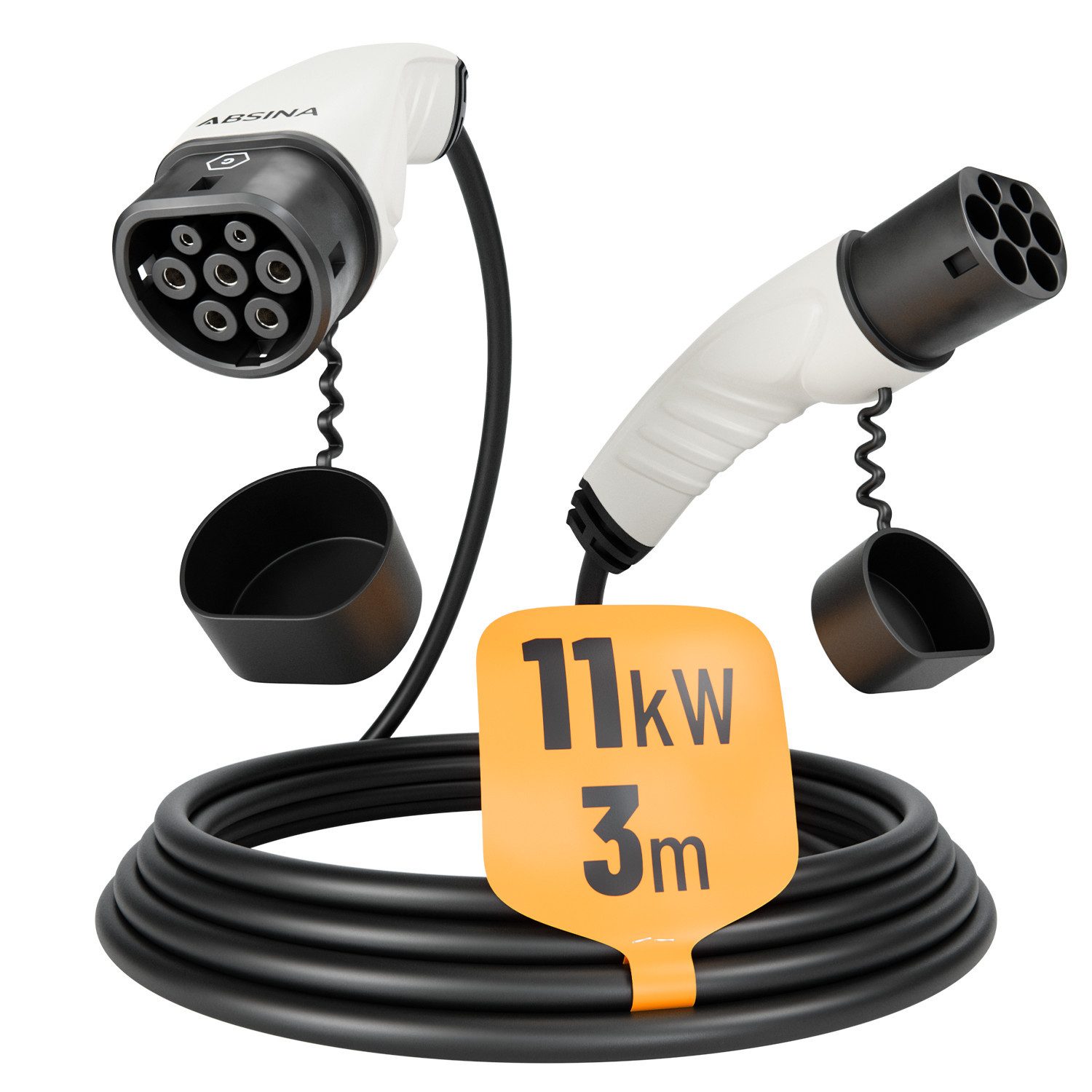 Typ 2 Ladekabel 11kW & 16A für Elektroauto - 3 Meter Typ 2 Ladekabel Elektroauto-Ladegerät