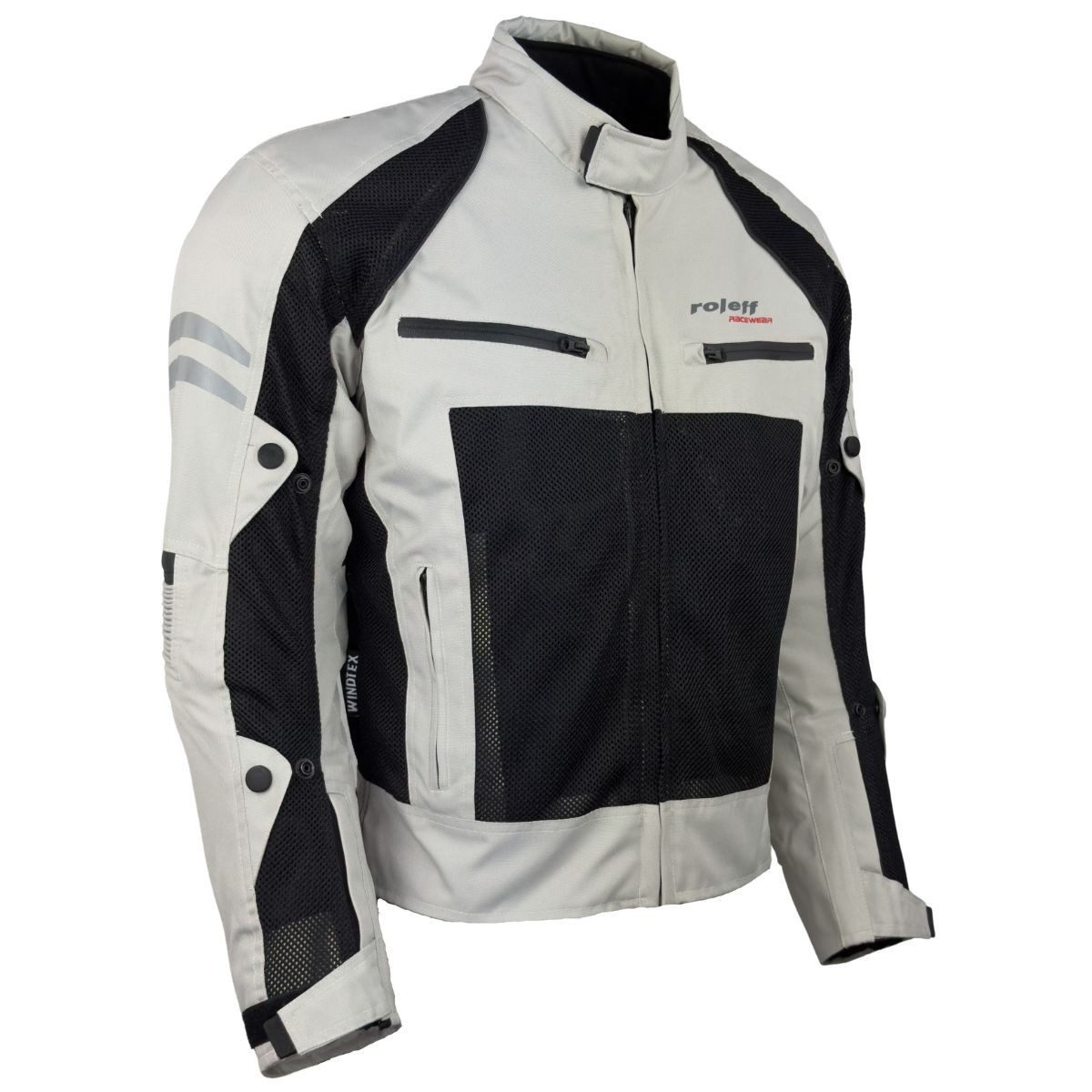 roleff Motorradjacke RO614 Mesh - Helle, atmungsaktive Jacke mit Klimamembrane auch in großen Größen, auch in anderen Farben