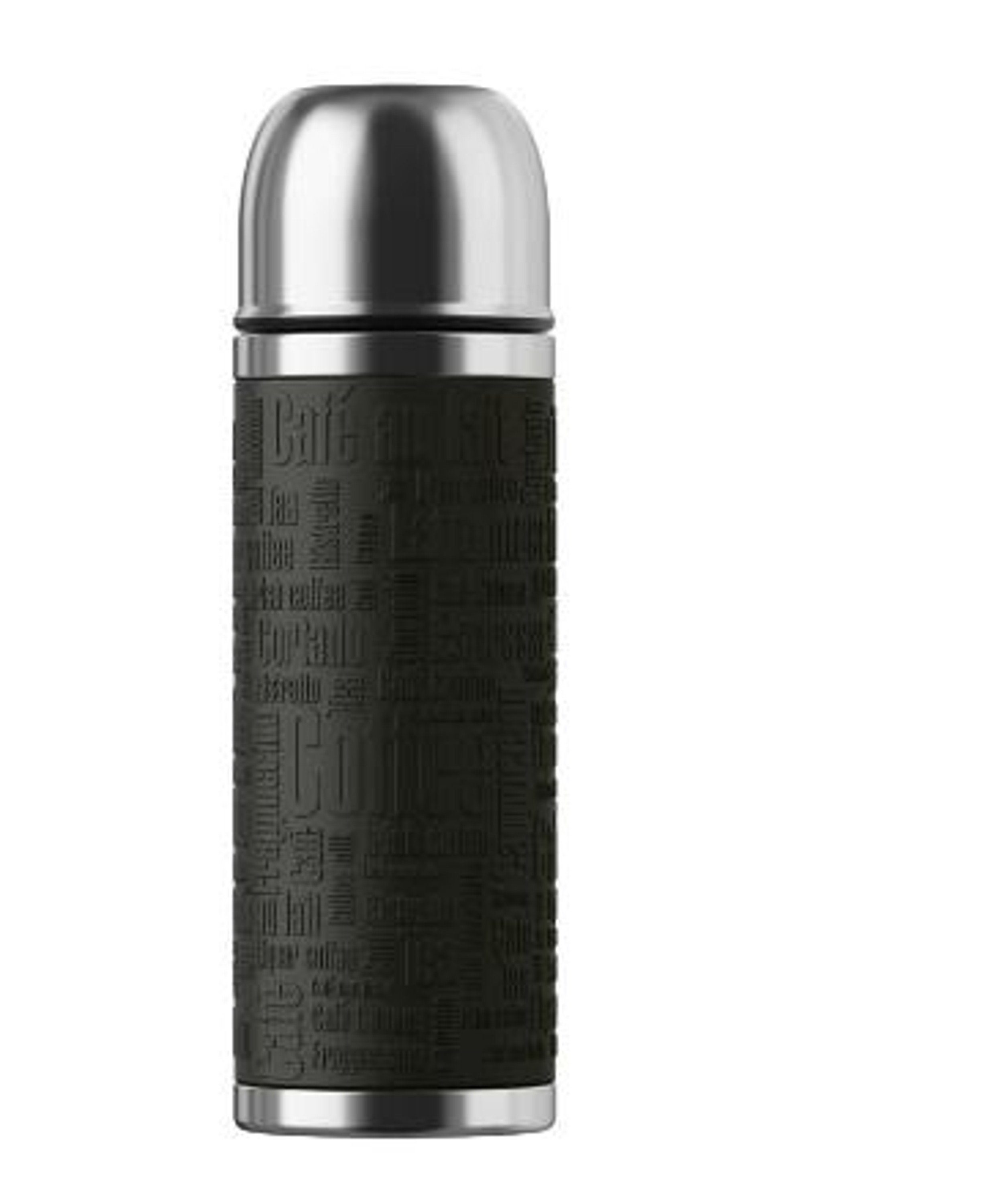 [Verkauf zum begrenzten Preis] Emsa Isolierkanne Isolierflasche SENATOR von schwarz-edelstahlfarben schwarz, 1000 l Emsa