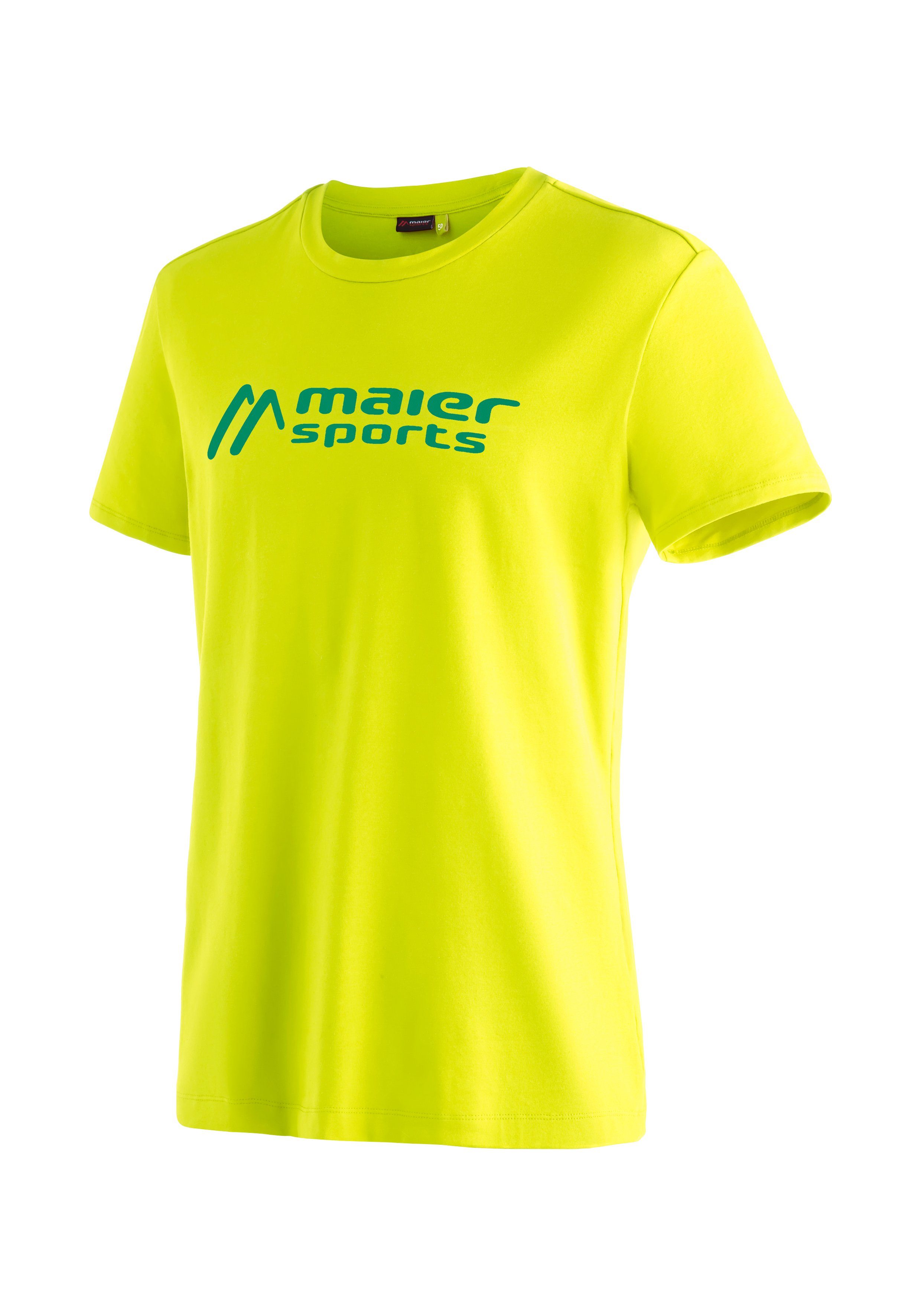 Maier Sports Funktionsshirt MS Tee M Vielseitiges Rundhalsshirt aus elastischem Material pastellgelb