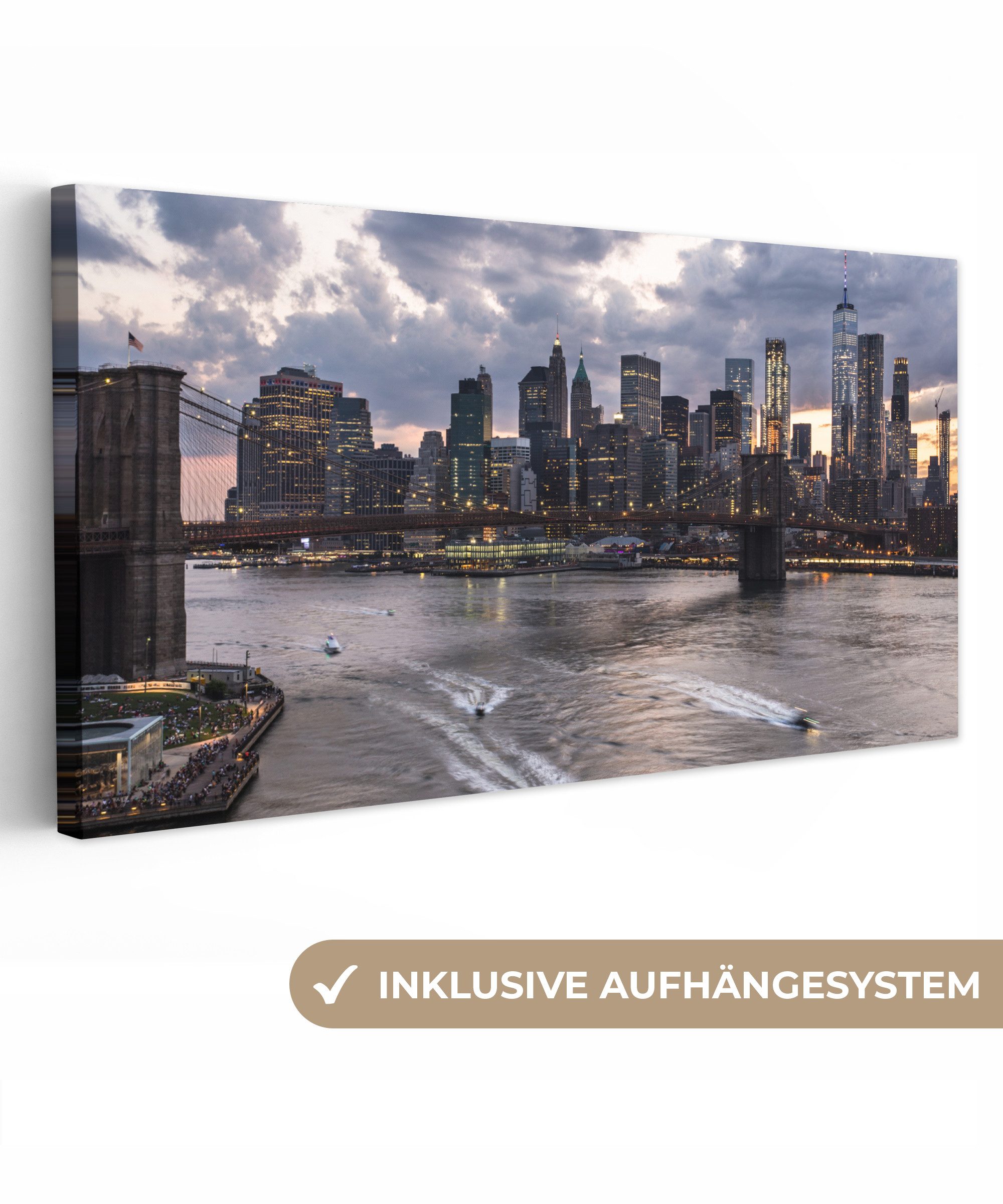 OneMillionCanvasses® Leinwandbild Panorama New York - günstig online kaufen