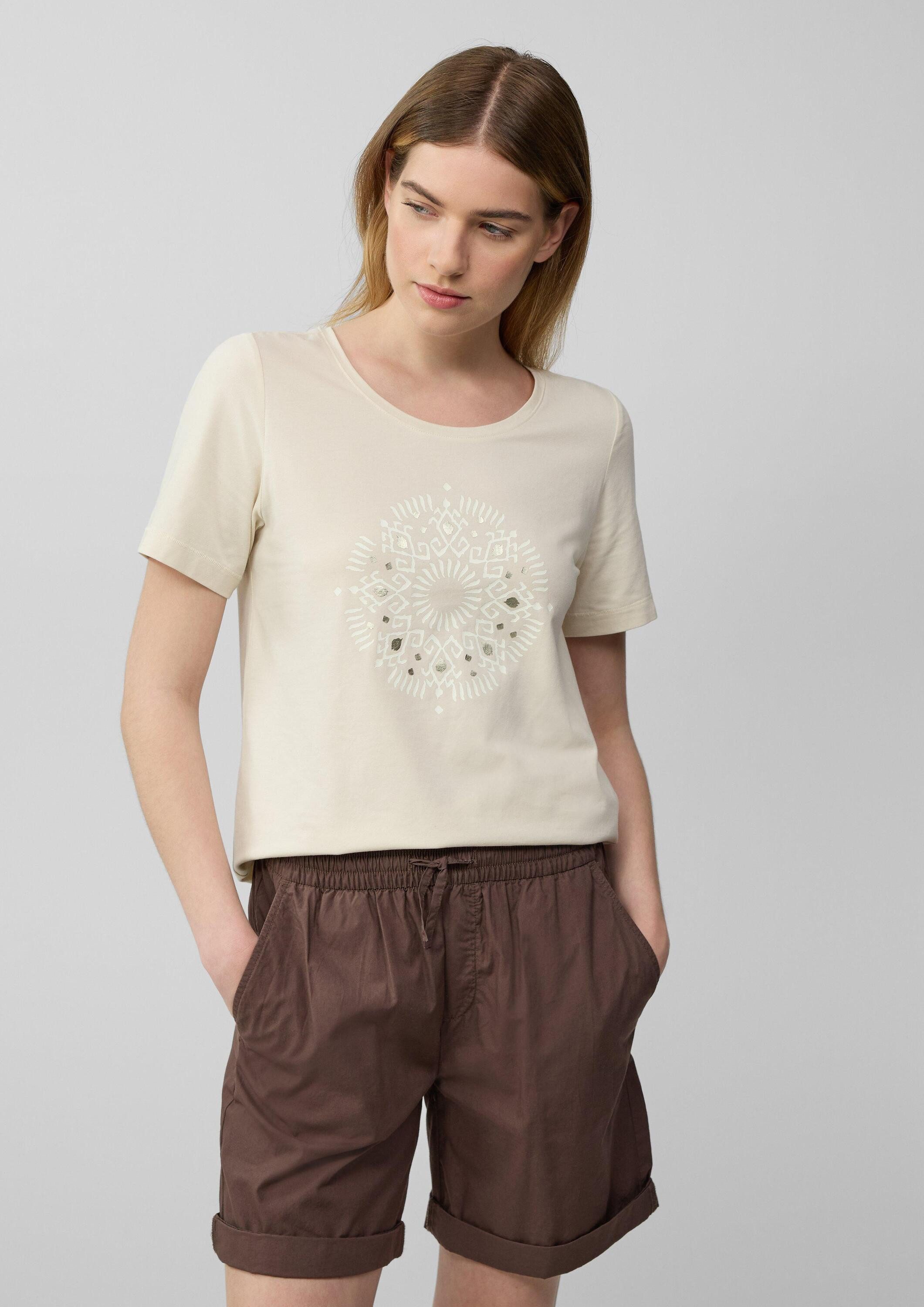 s.Oliver Kurzarmshirt T-Shirt T-Shirt aus Baumwollstretch mit Print günstig online kaufen