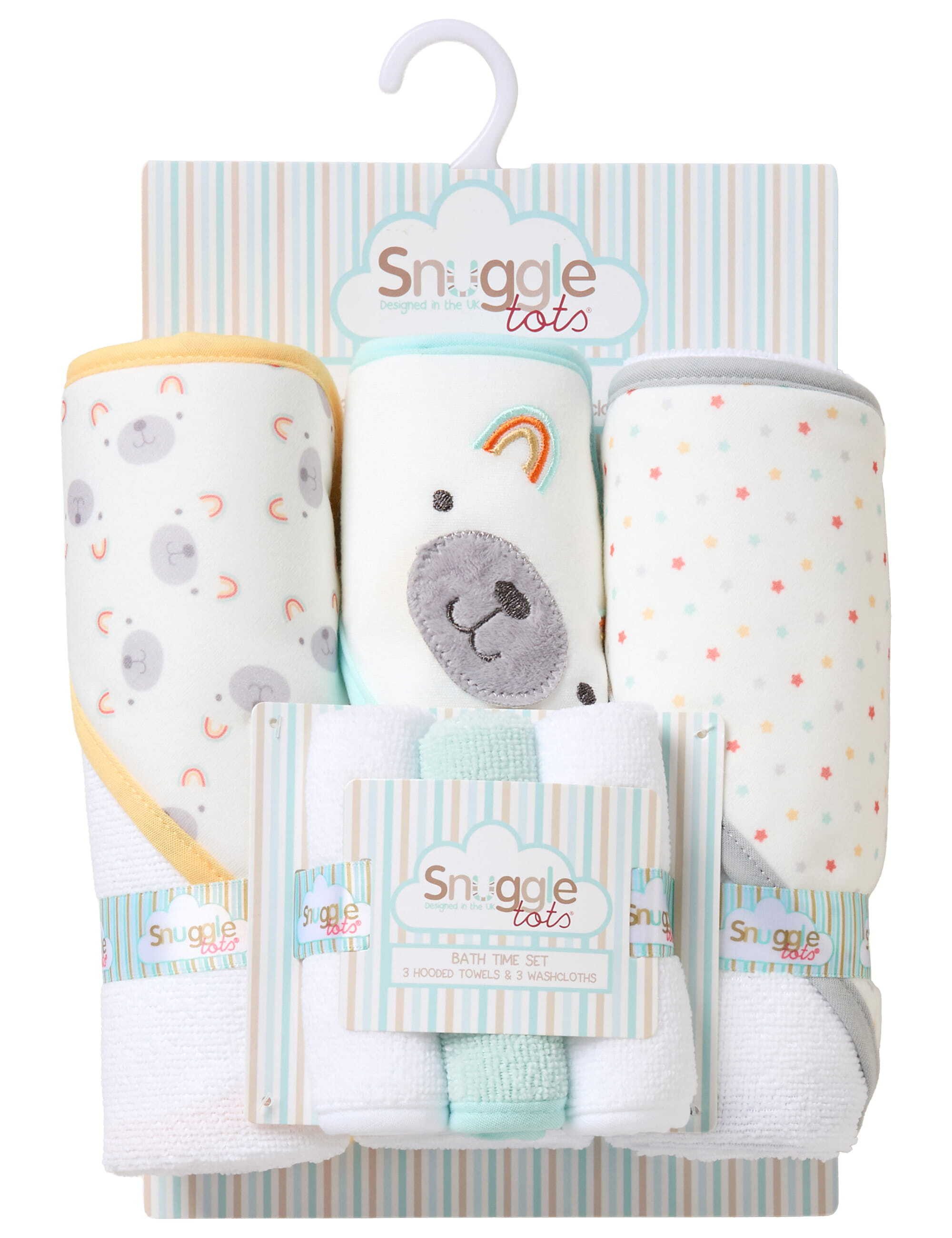 Snuggle Tots Kapuzenhandtuch Set Bär Sterne, günstig online kaufen