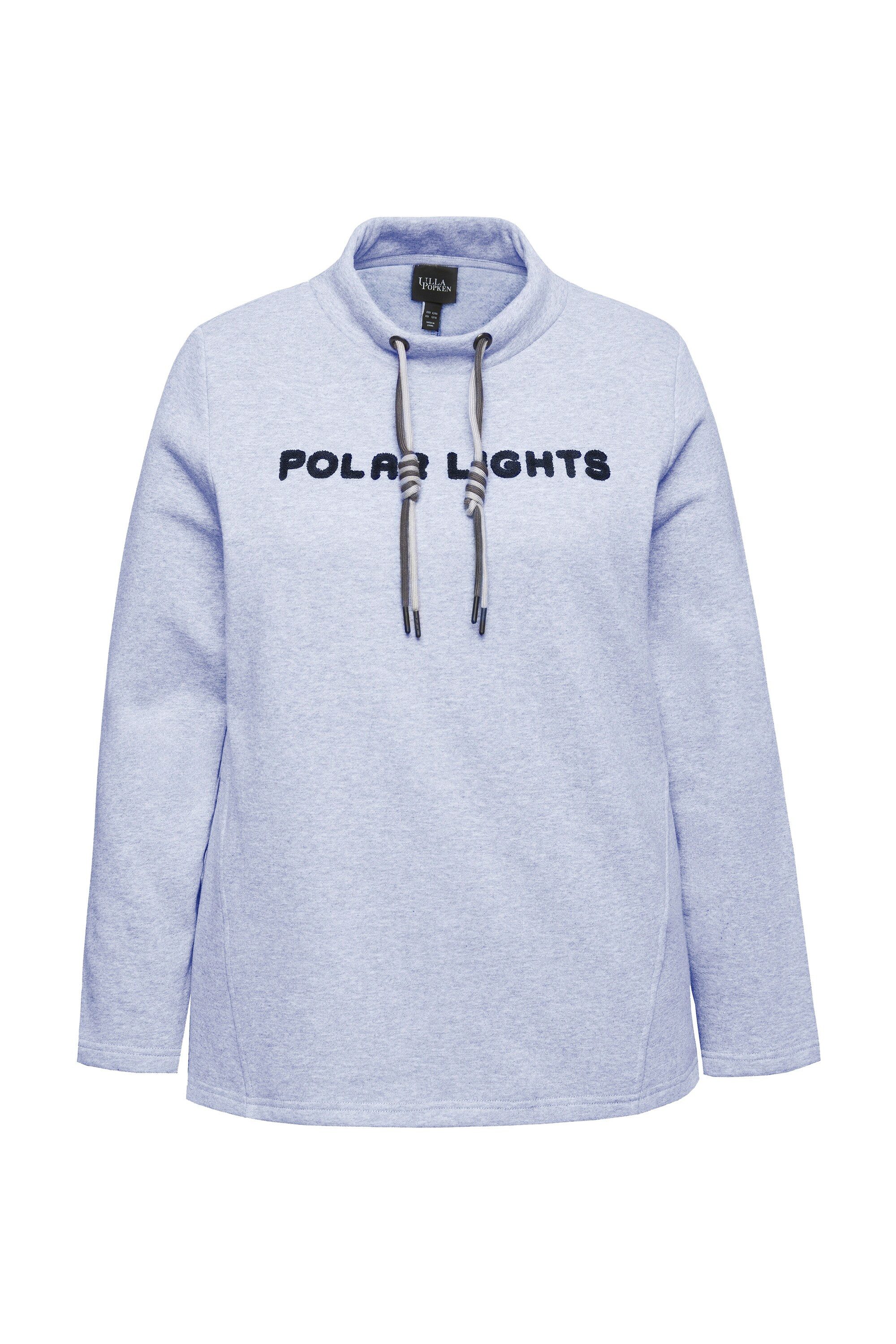 Ulla Popken Sweatshirt Sweater Schriftmotiv Stehkragen günstig online kaufen