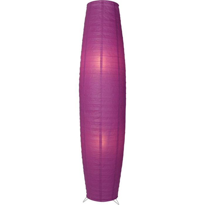 näve Stehlampe Bell ohne Leuchtmittel Metallgestell mit Papierschirm E27 max. 40W violett d: 30cm