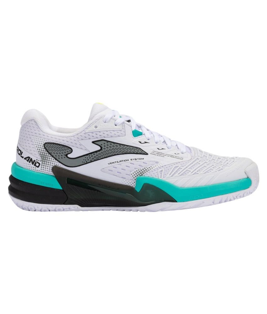 Joma Roland Allcourt/Dämpfung 2024 weiss/türkis/schwarz Herren Tennisschuh