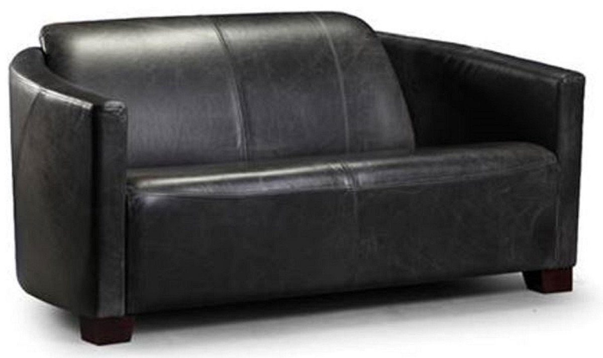 3-Sitzer 83 Vintage x Casa - / Kollektion Wohnzimmer Möbel Dunkelbraun Padrino Sofa Sofa Leder - Echtleder x H. Luxus Luxus Wohnzimmer 3er 70 - 182 Schwarz cm